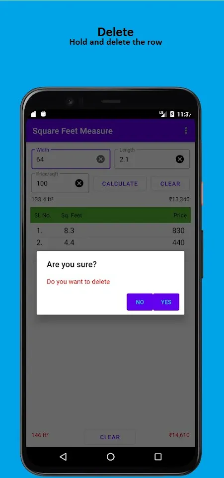 Square Feet Measure | Indus Appstore | Screenshot