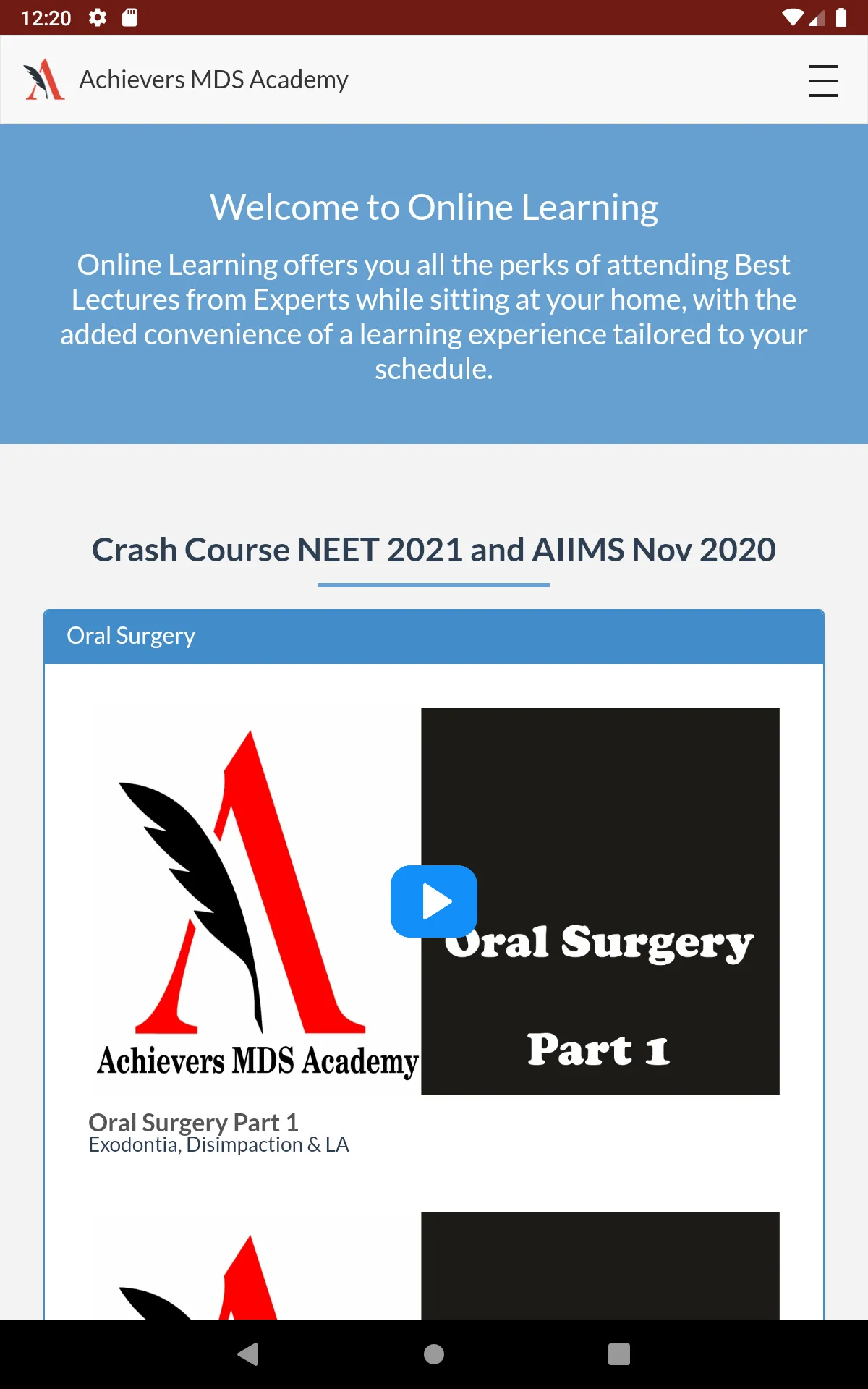 Achievers MDS Academy | Indus Appstore | Screenshot