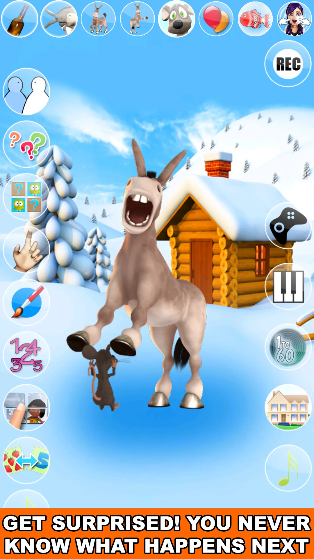 Talking Donald Donkey Ice Fun | Indus Appstore | Screenshot