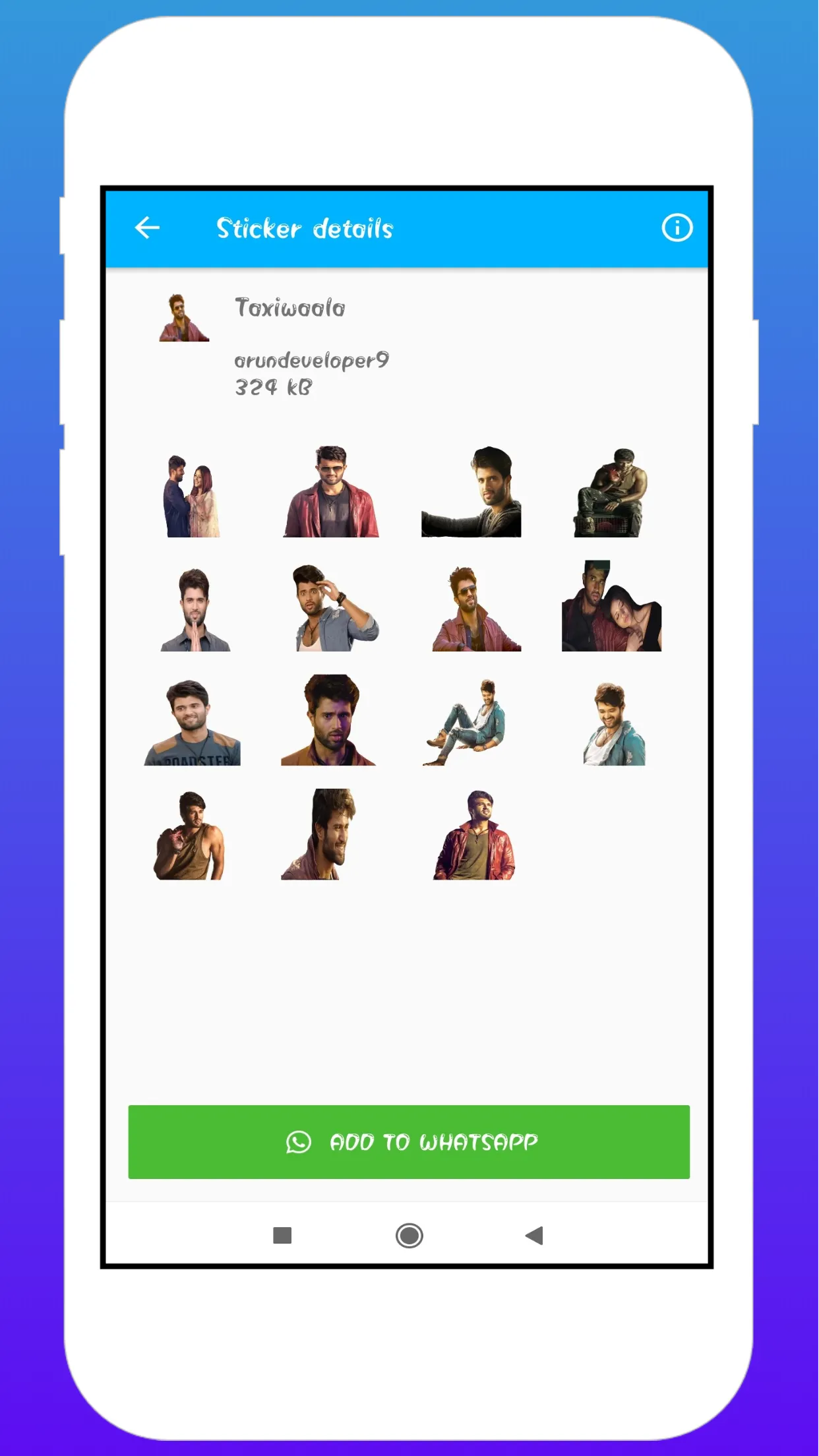 Vijay Deverakonda Stickers | Indus Appstore | Screenshot