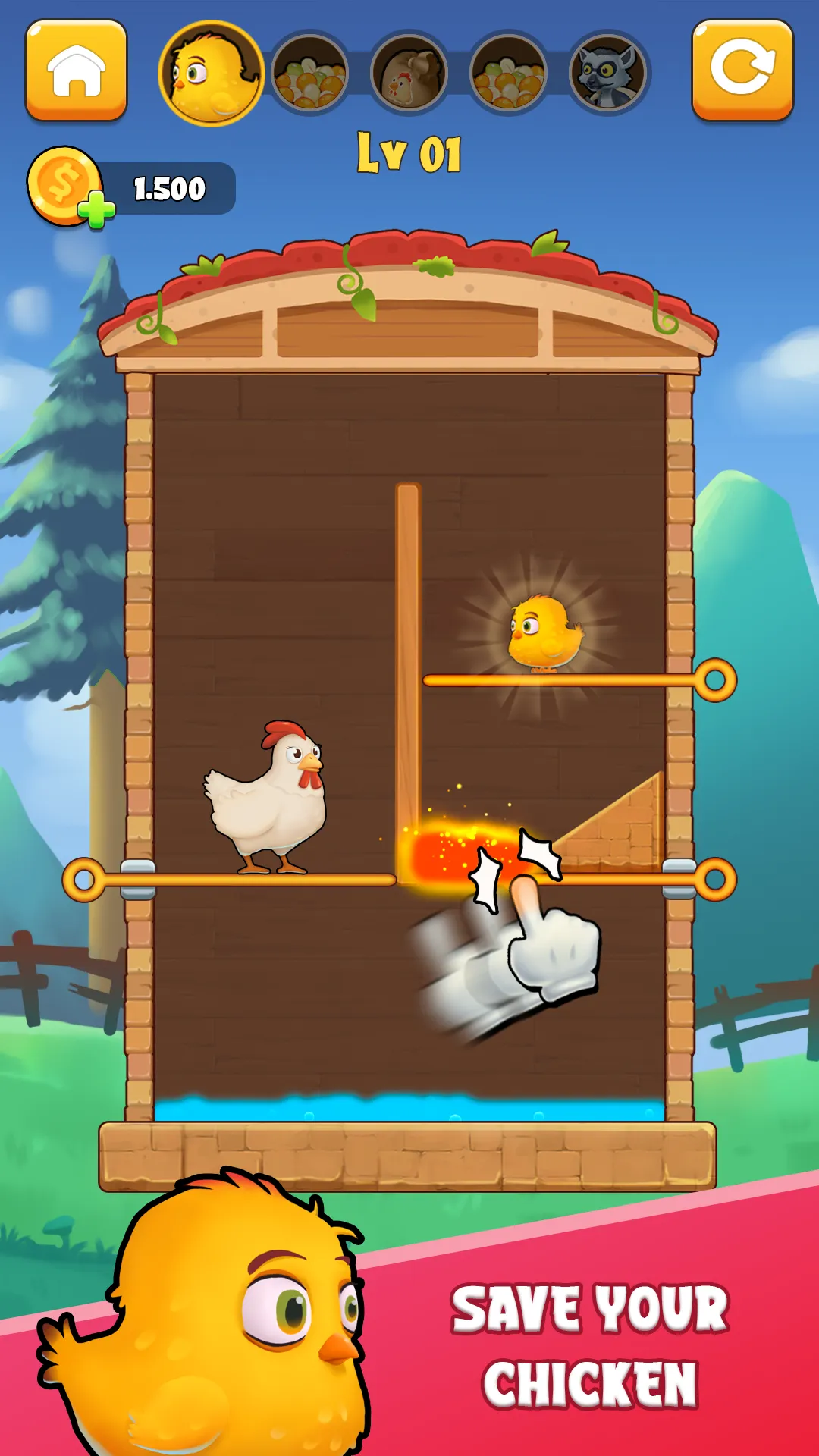 Chicken Rescue: Pull The Pin | Indus Appstore | Screenshot