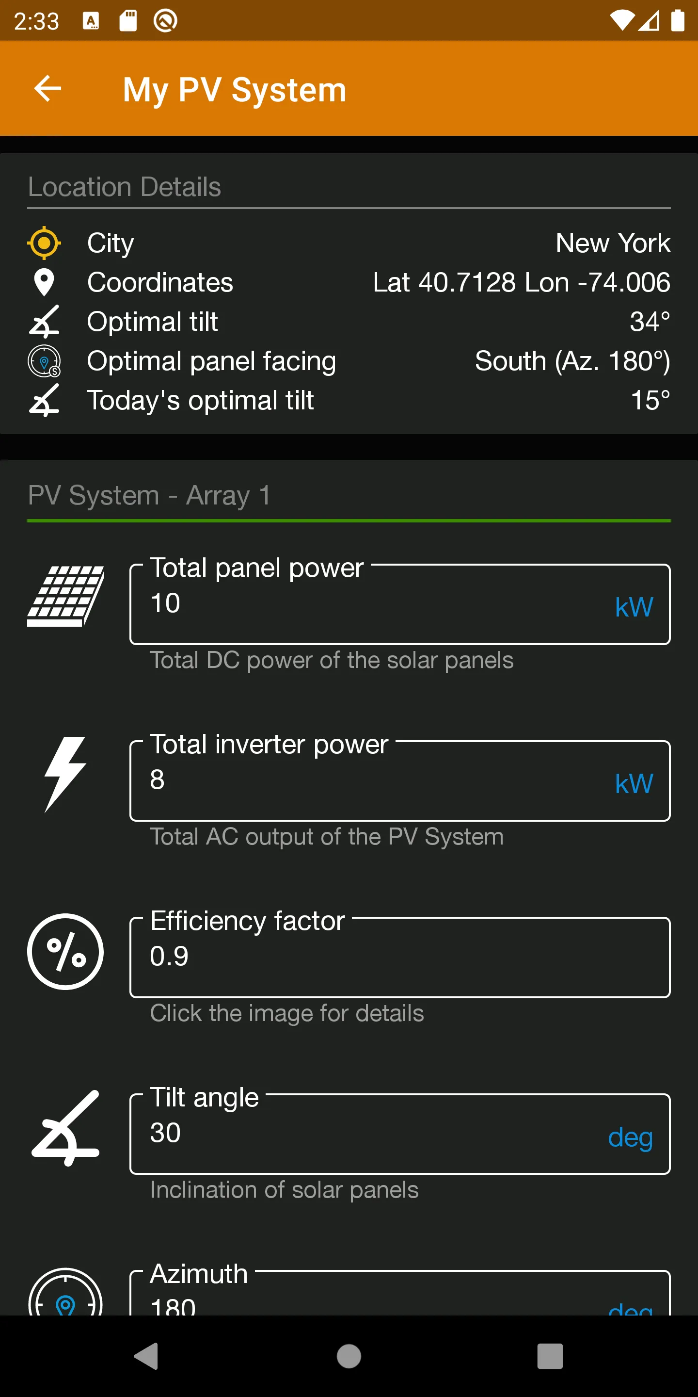 PV Forecast: Solar Power & Gen | Indus Appstore | Screenshot