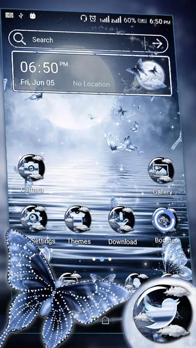 Lake Moon Night Launcher Theme | Indus Appstore | Screenshot