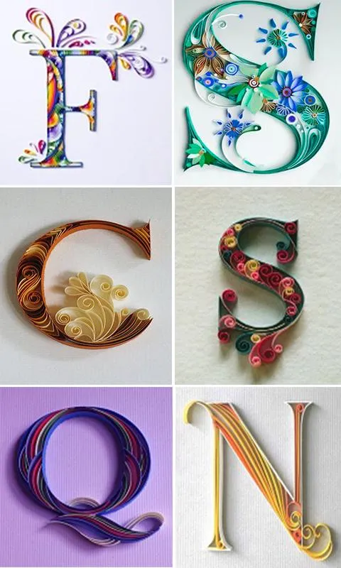 Stylish Alphabet QuillingPaper | Indus Appstore | Screenshot