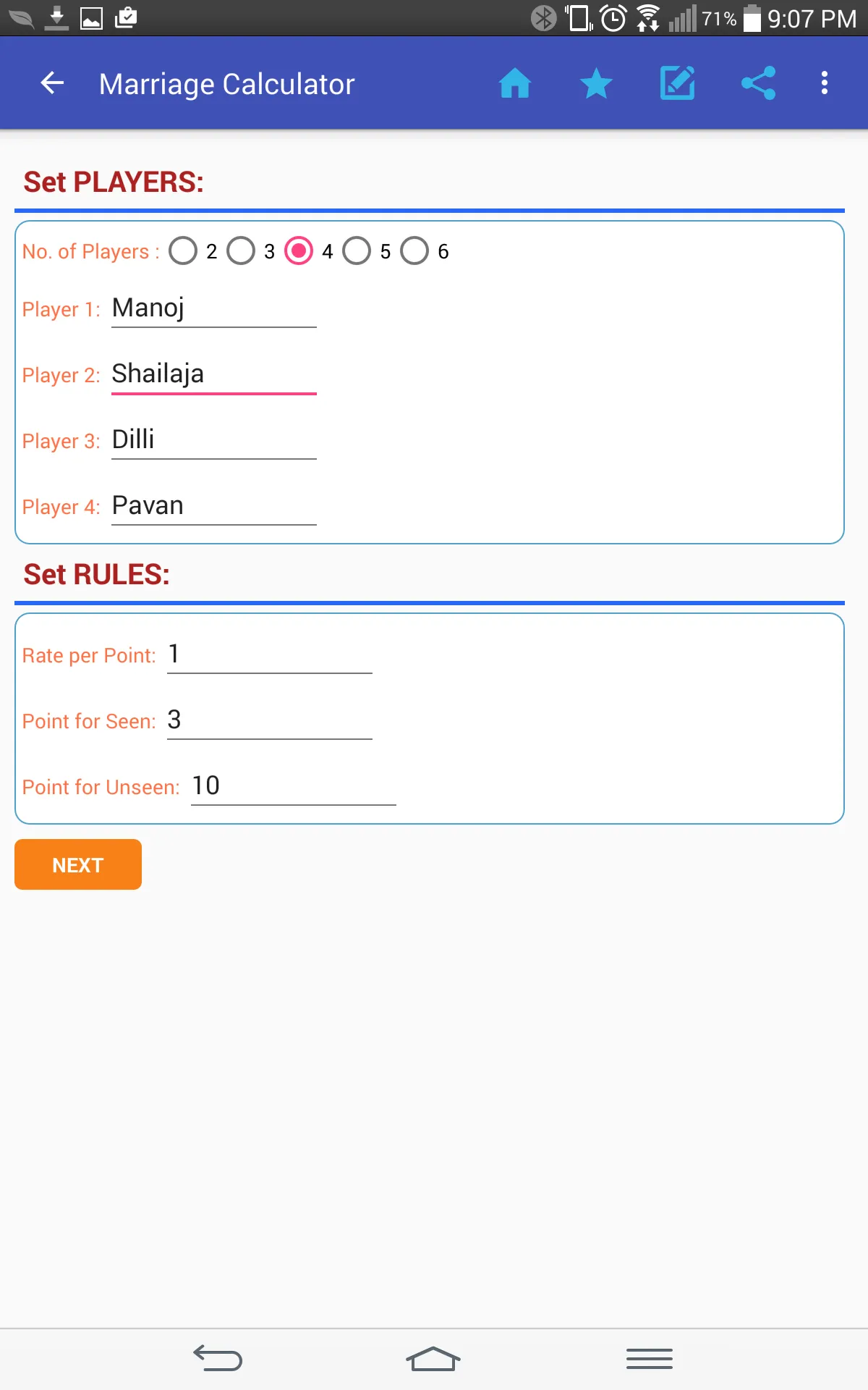 Marriage Taas Calculator | Indus Appstore | Screenshot