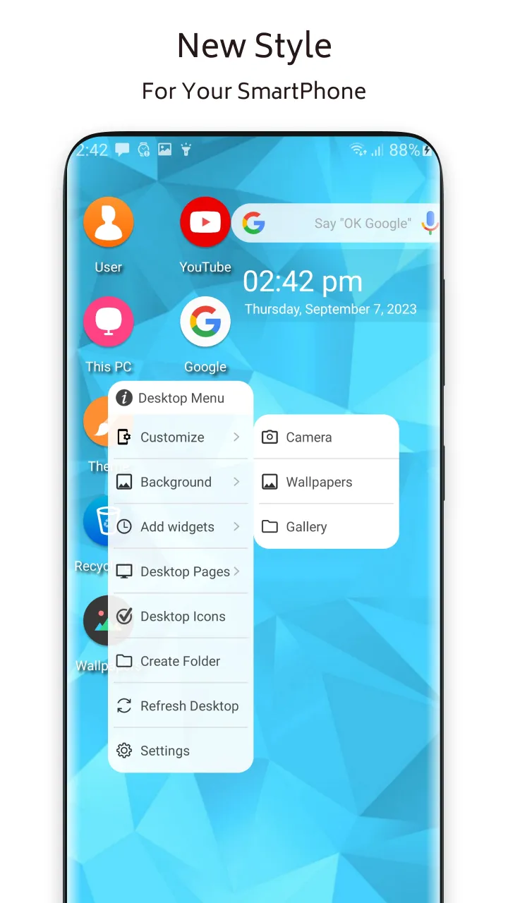 Mate x5 Theme for Launcher | Indus Appstore | Screenshot