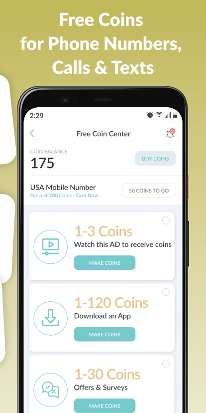 Number2Go: Second Phone Number | Indus Appstore | Screenshot
