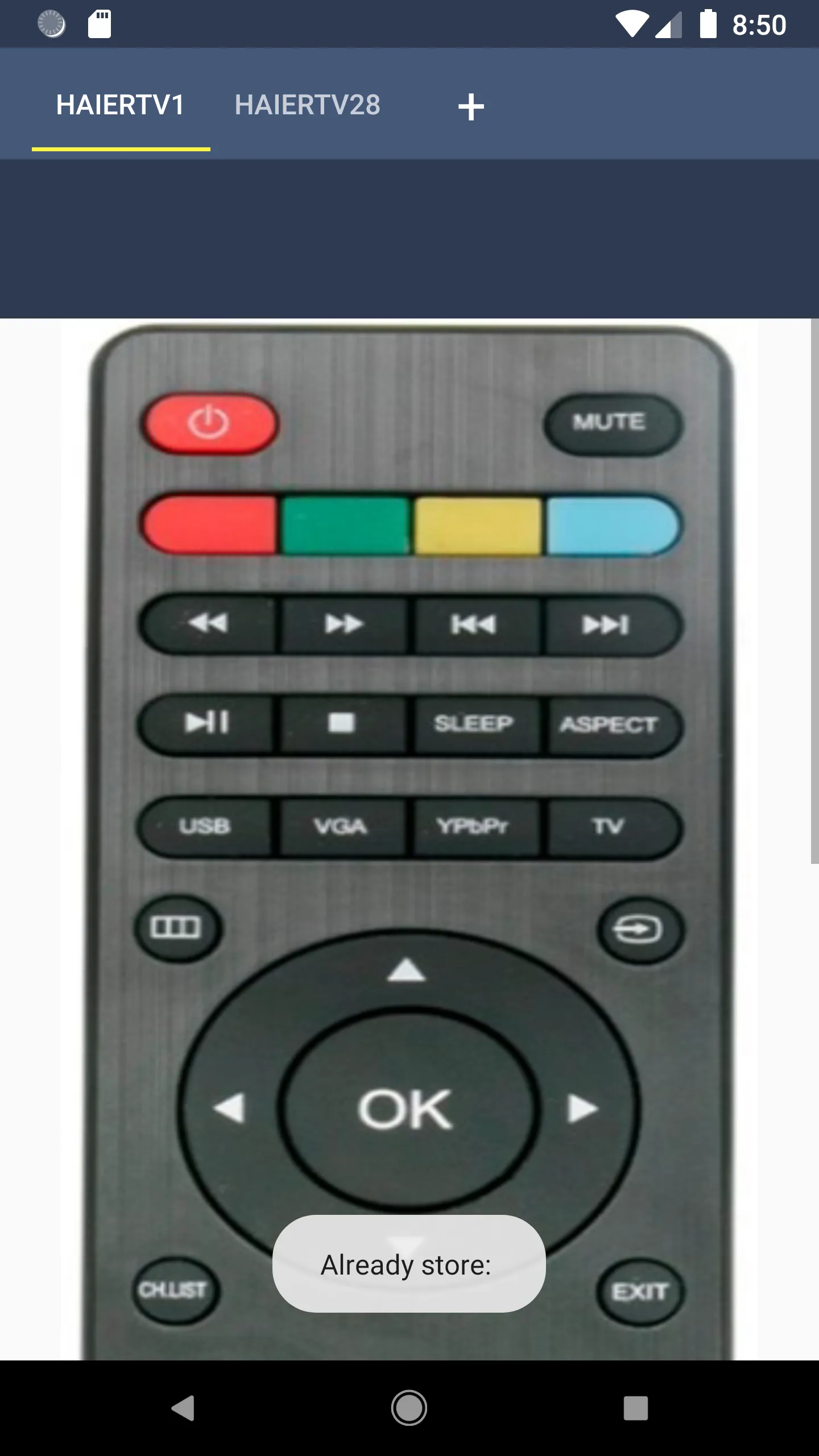 Haier TV Remote | Indus Appstore | Screenshot