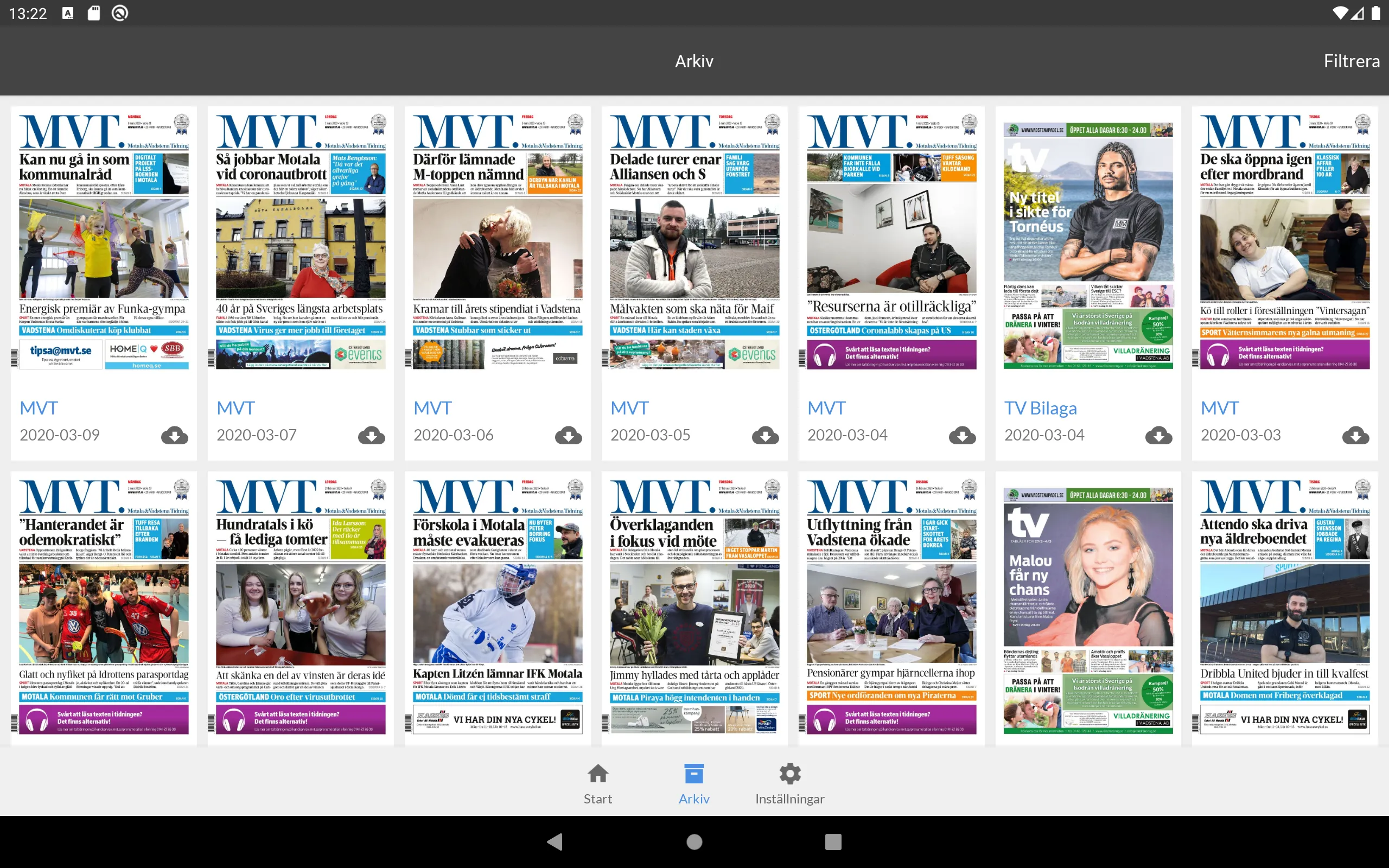 E-tidning MVT | Indus Appstore | Screenshot