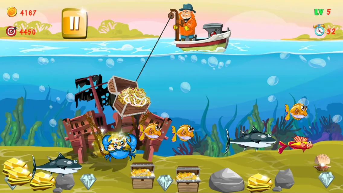 Gold miner, Fishing, gold rush | Indus Appstore | Screenshot