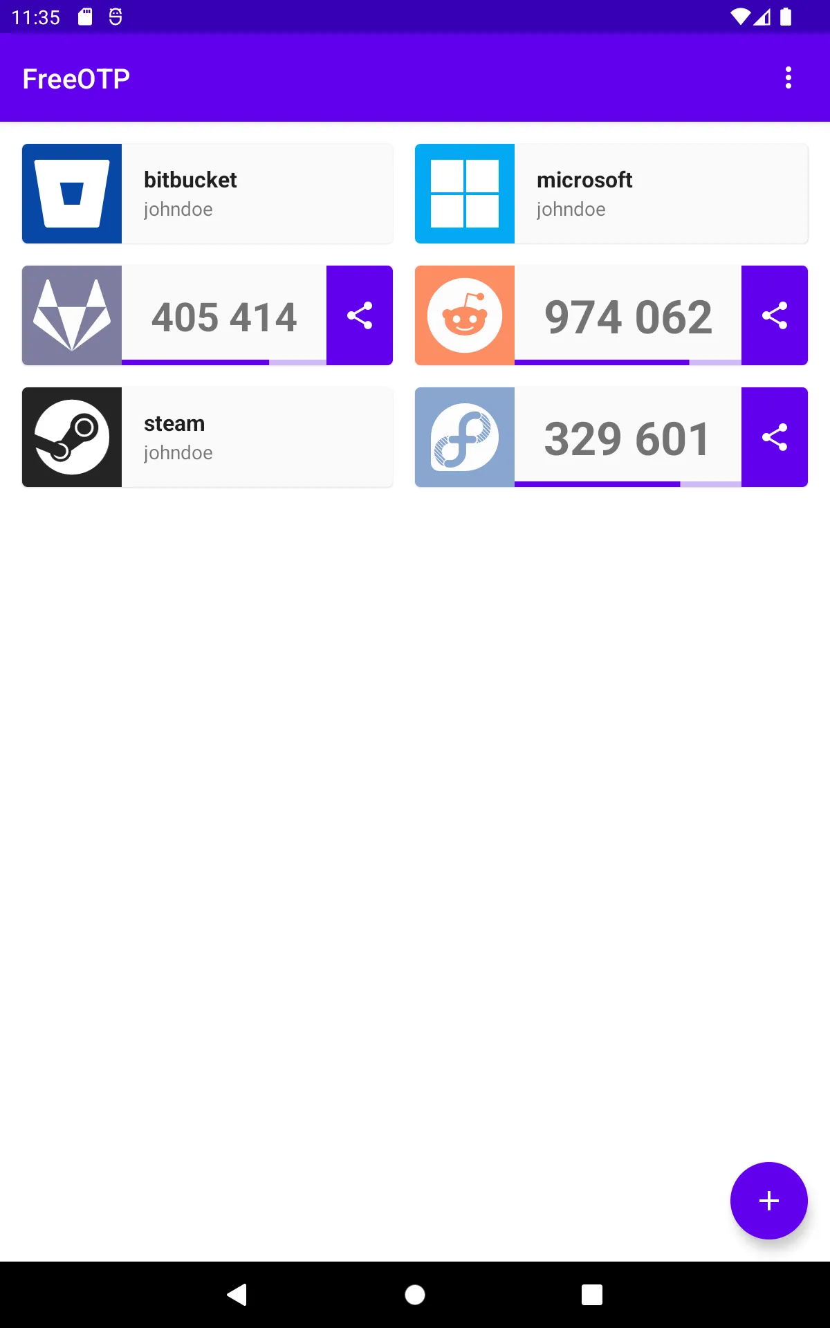 FreeOTP Authenticator | Indus Appstore | Screenshot