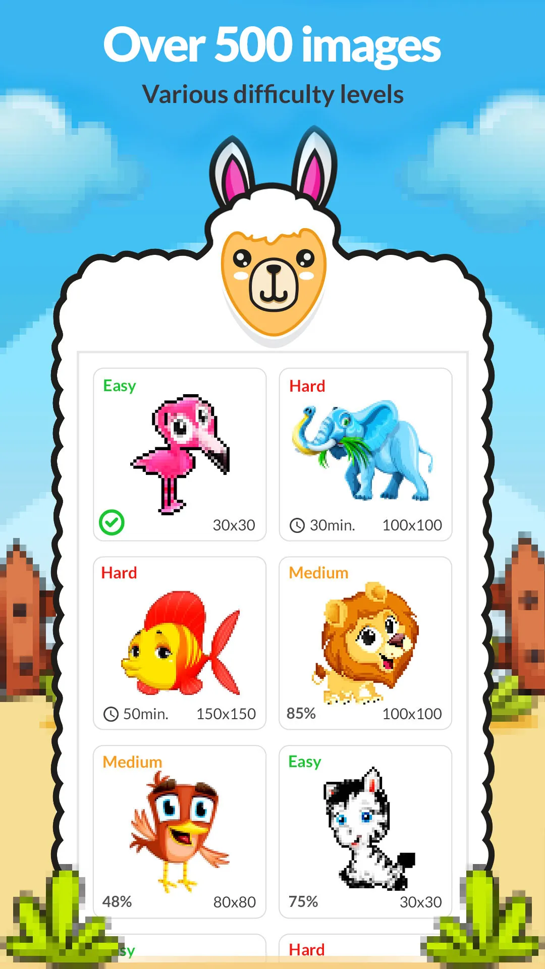 Animal Color by Number Book | Indus Appstore | Screenshot