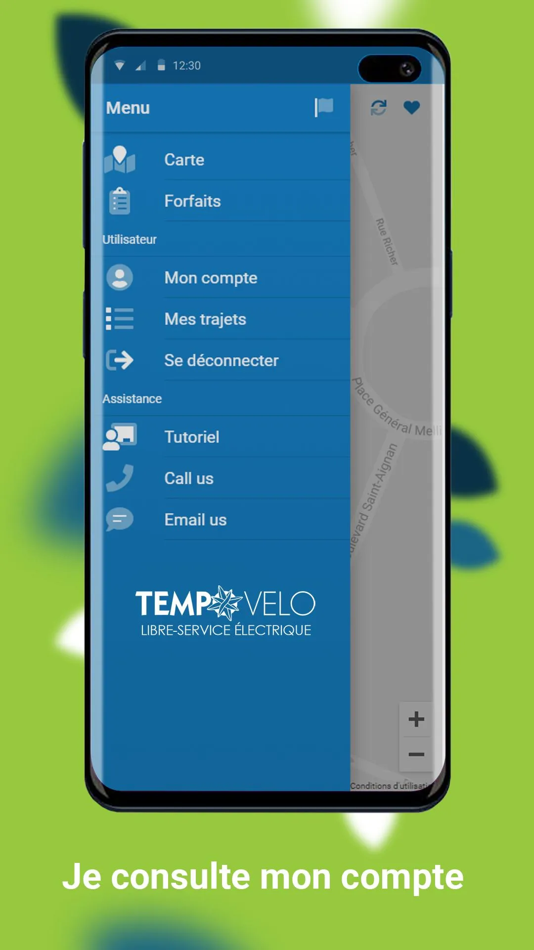 Tempo Vélo libre-service élect | Indus Appstore | Screenshot