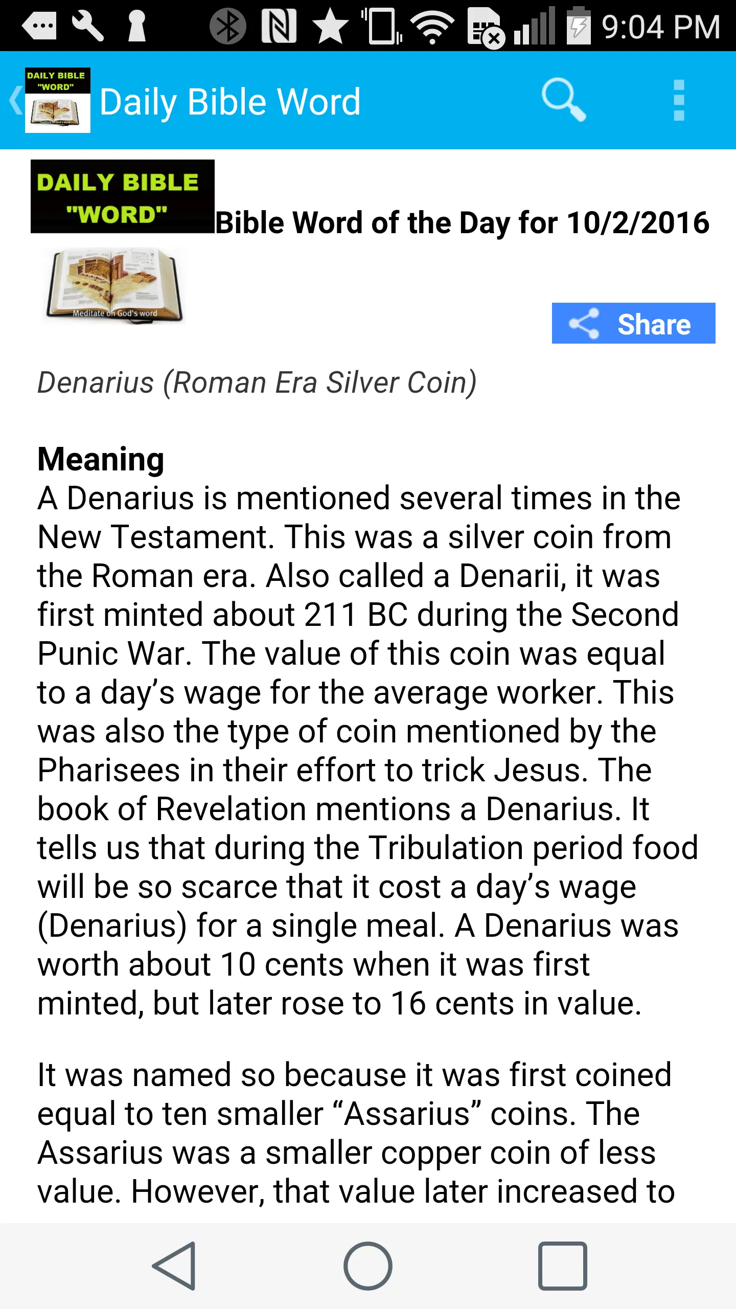 Featured Bible Word of the Day | Indus Appstore | Screenshot