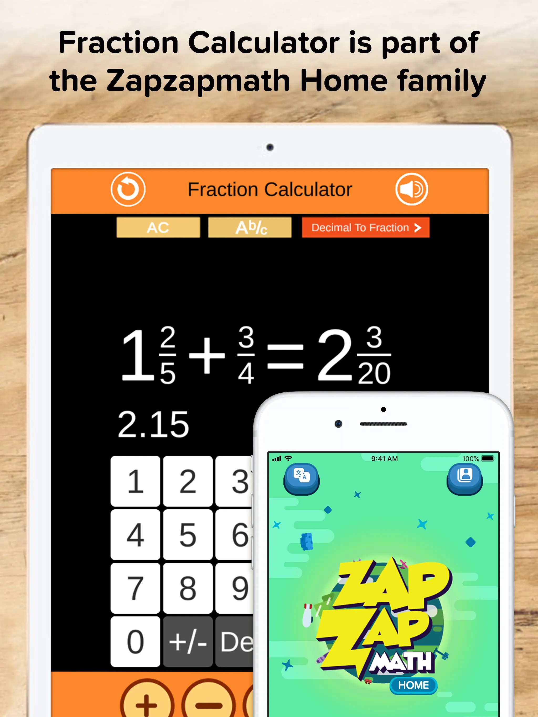 Fraction Calculator + Decimals | Indus Appstore | Screenshot