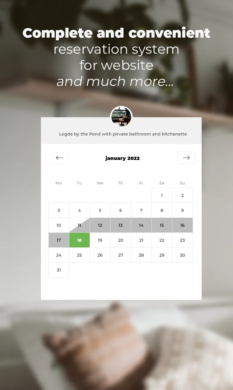 BedBooking Booking Calendar | Indus Appstore | Screenshot