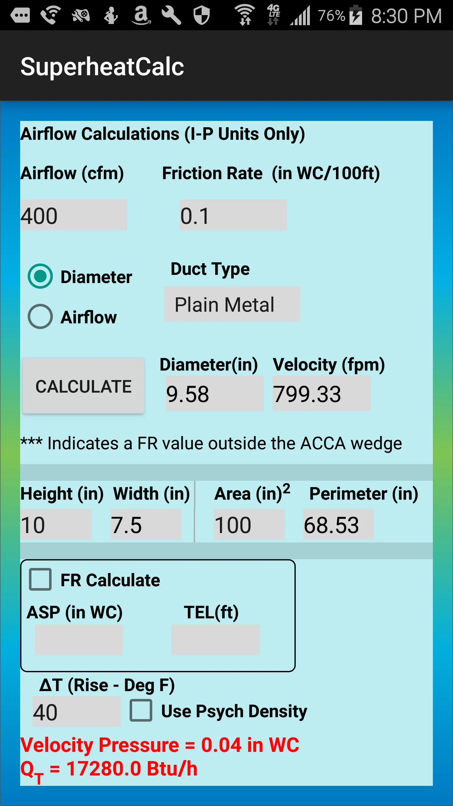 HVAC Superheat Calculator | Indus Appstore | Screenshot