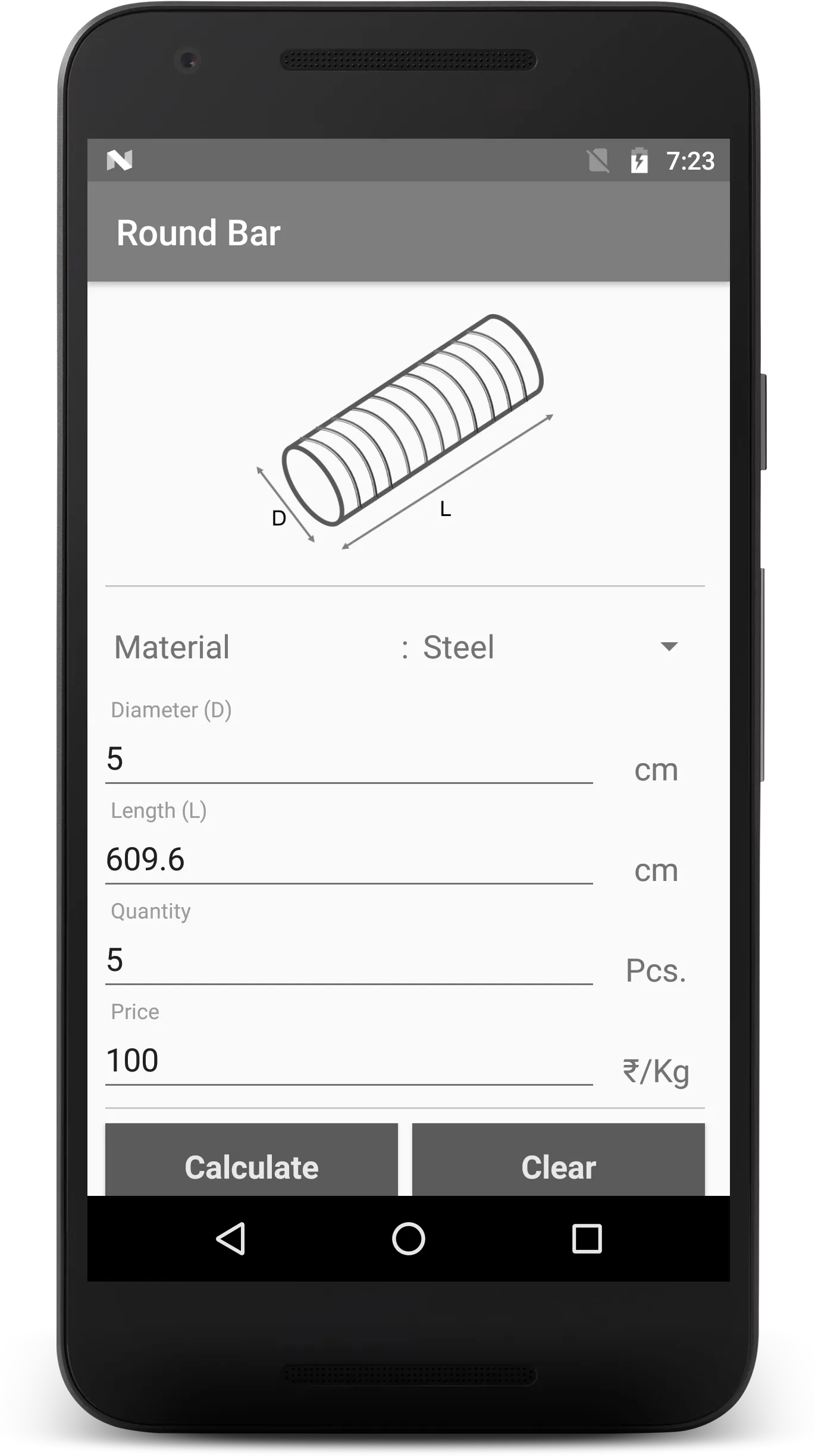 Metal Weight Calculator & IS S | Indus Appstore | Screenshot