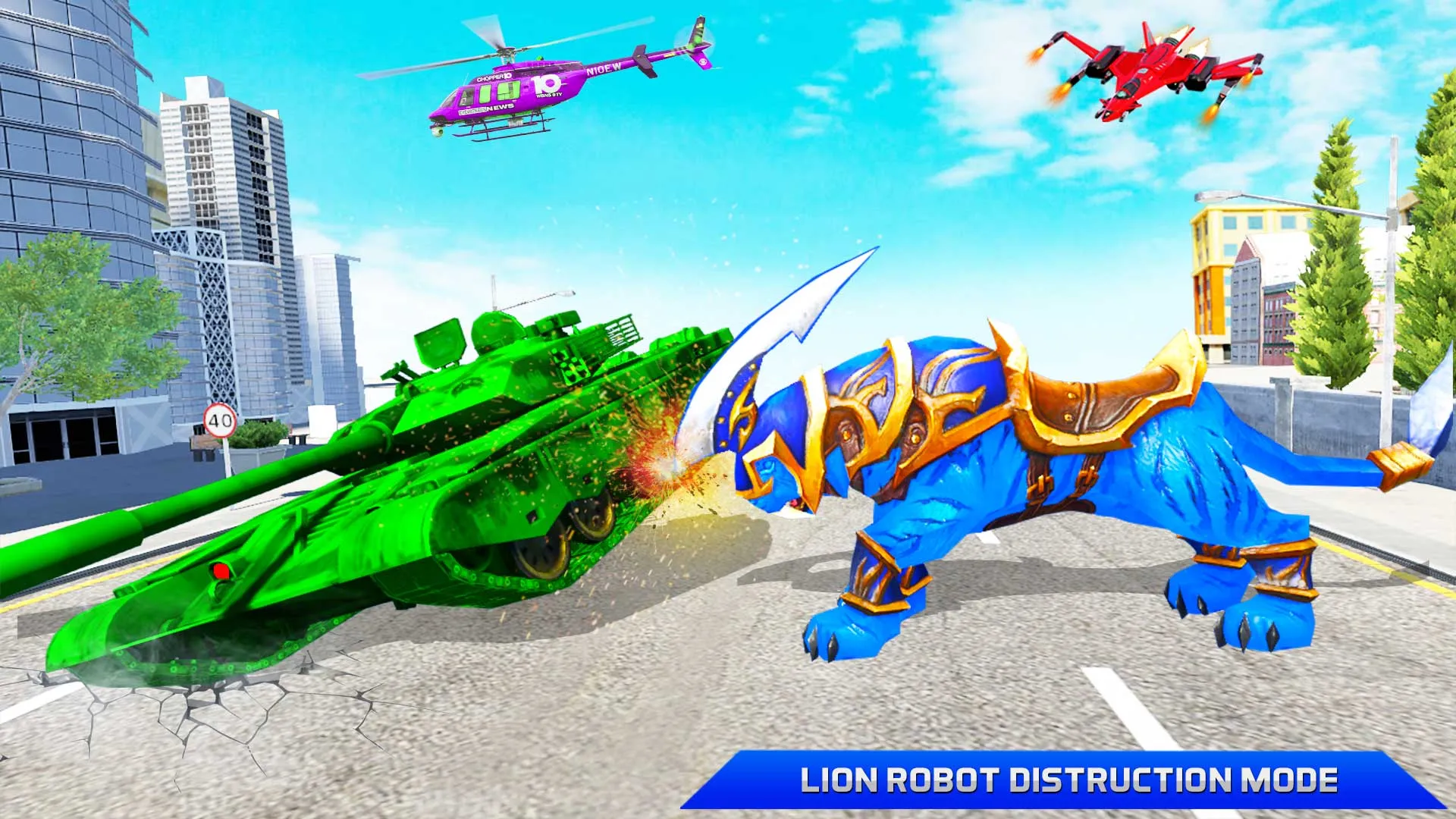 Army Tank Lion Robot Car Games | Indus Appstore | Screenshot