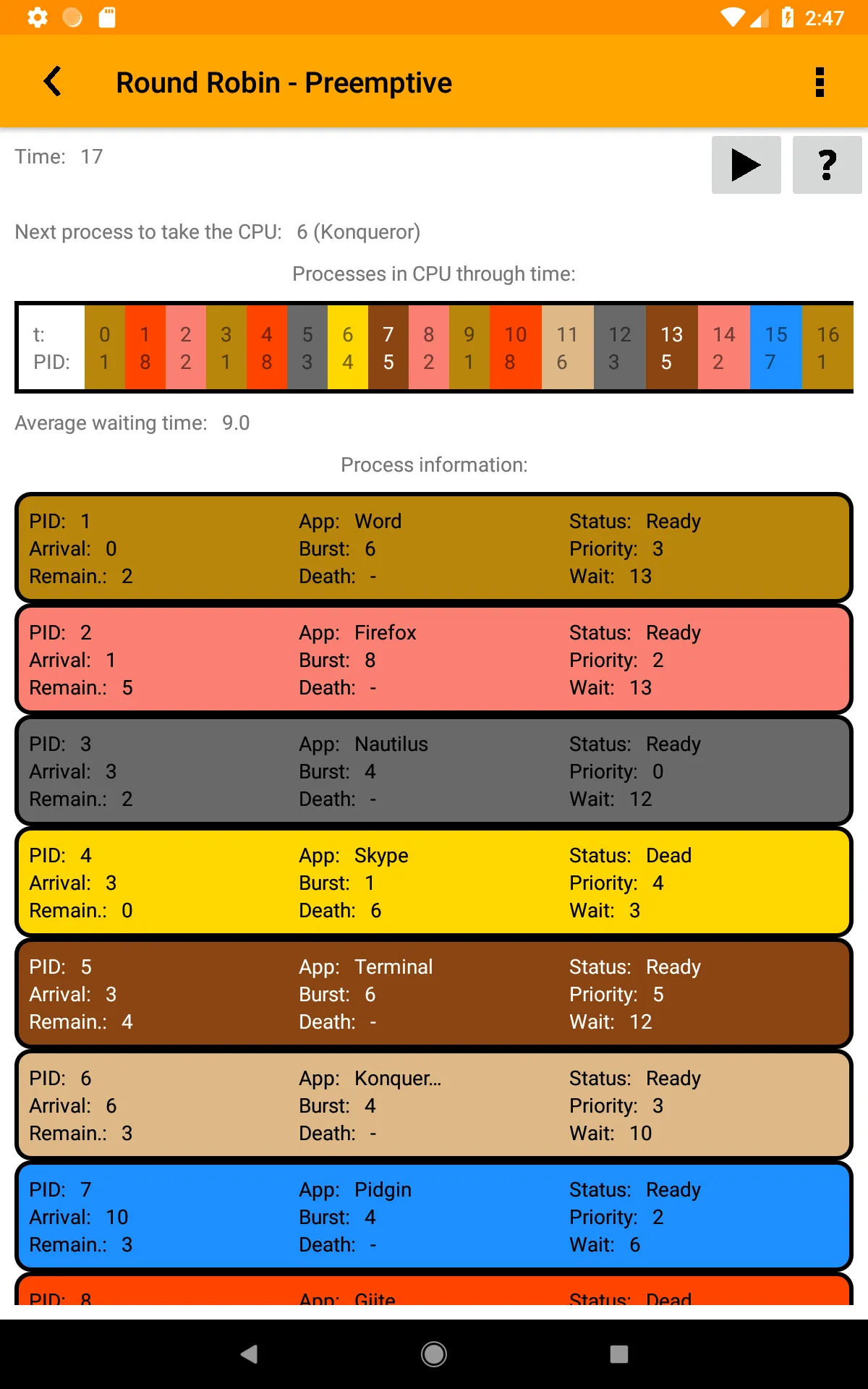 OS Algorithm Simulator | Indus Appstore | Screenshot