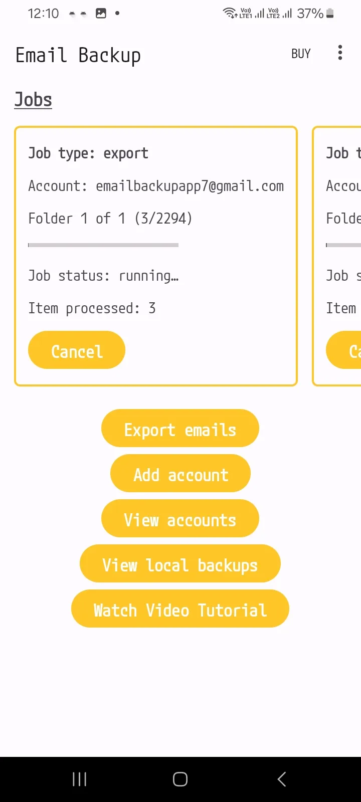 Email Backup | Indus Appstore | Screenshot