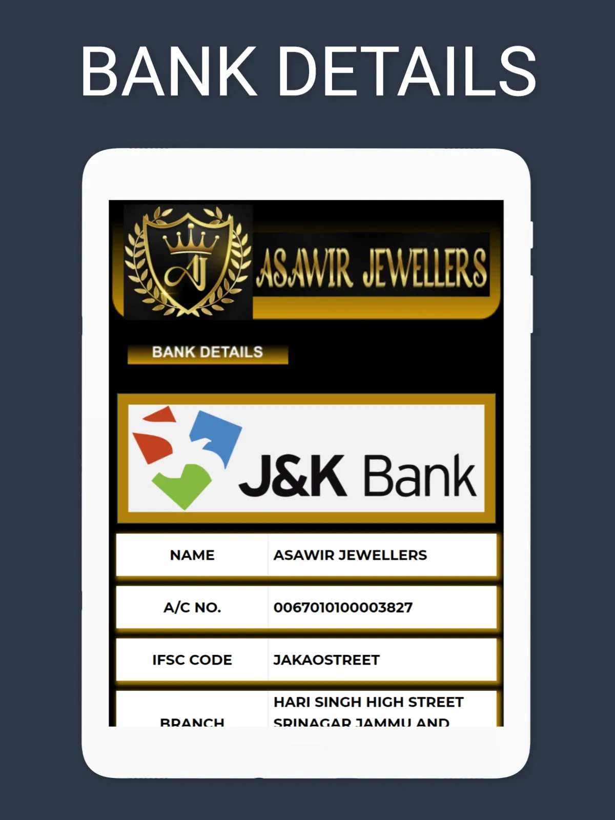 Asawir Jewellers | Indus Appstore | Screenshot