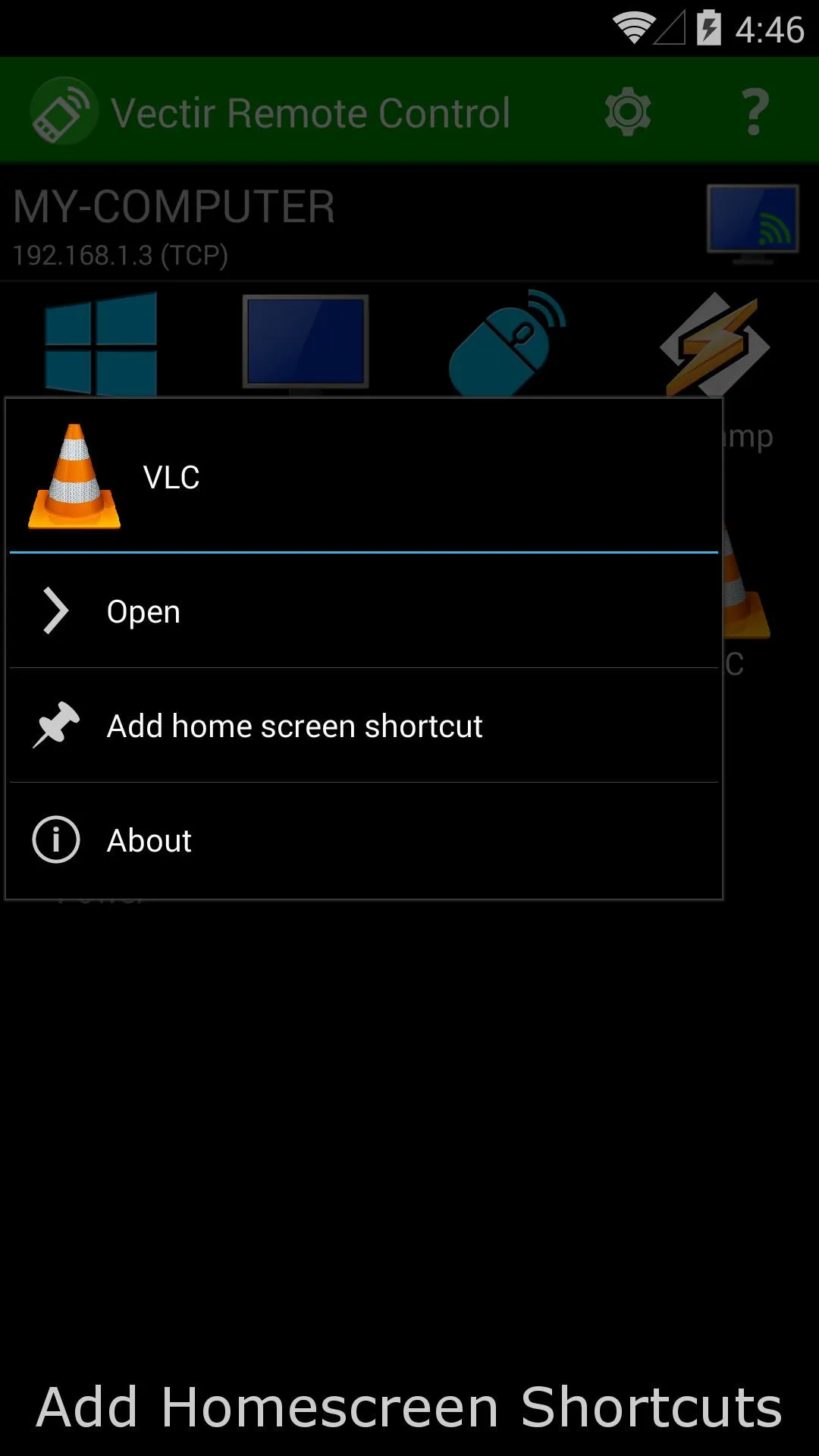 Vectir PC Remote Control | Indus Appstore | Screenshot