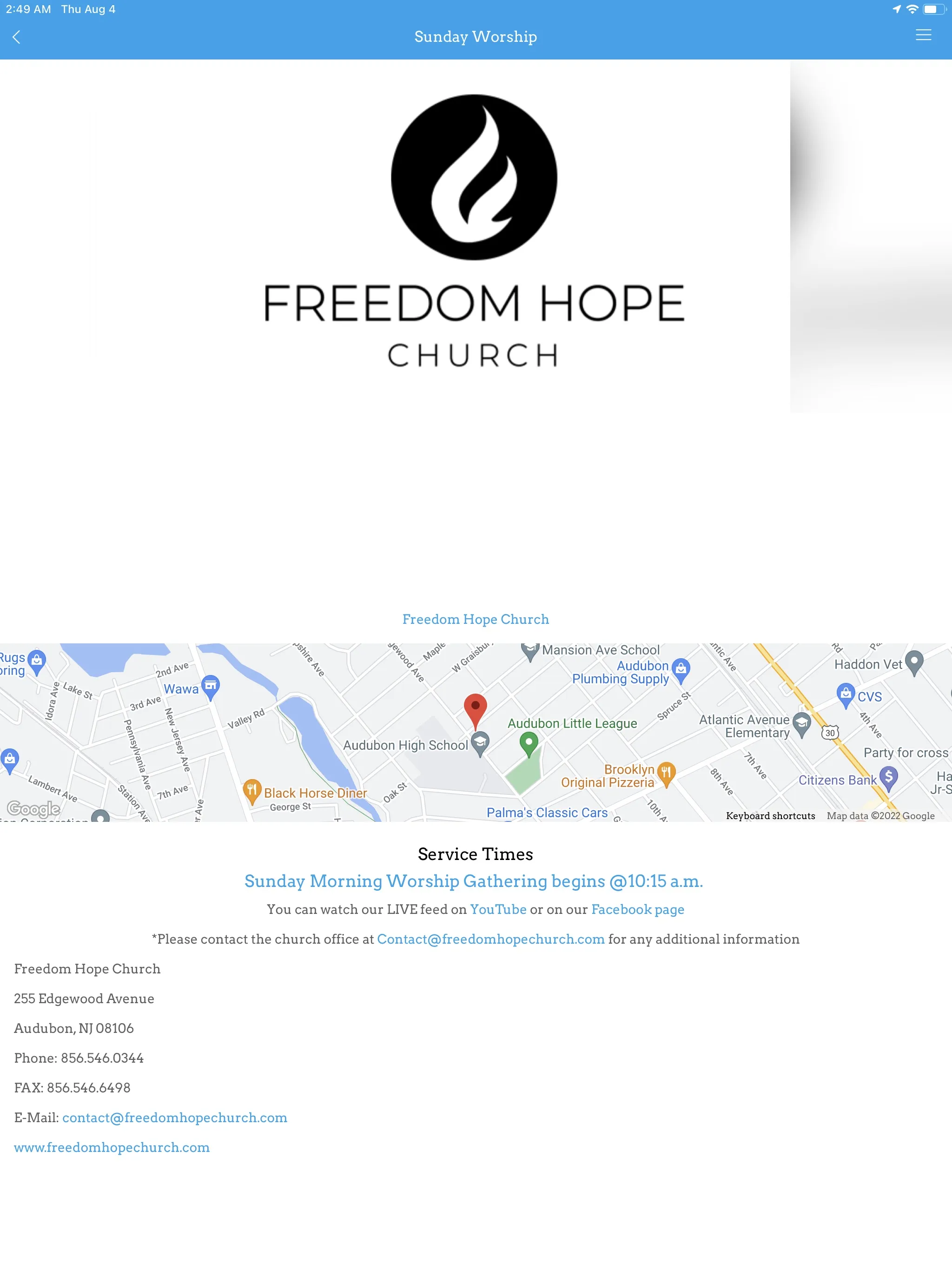 Freedom Hope Church | Indus Appstore | Screenshot