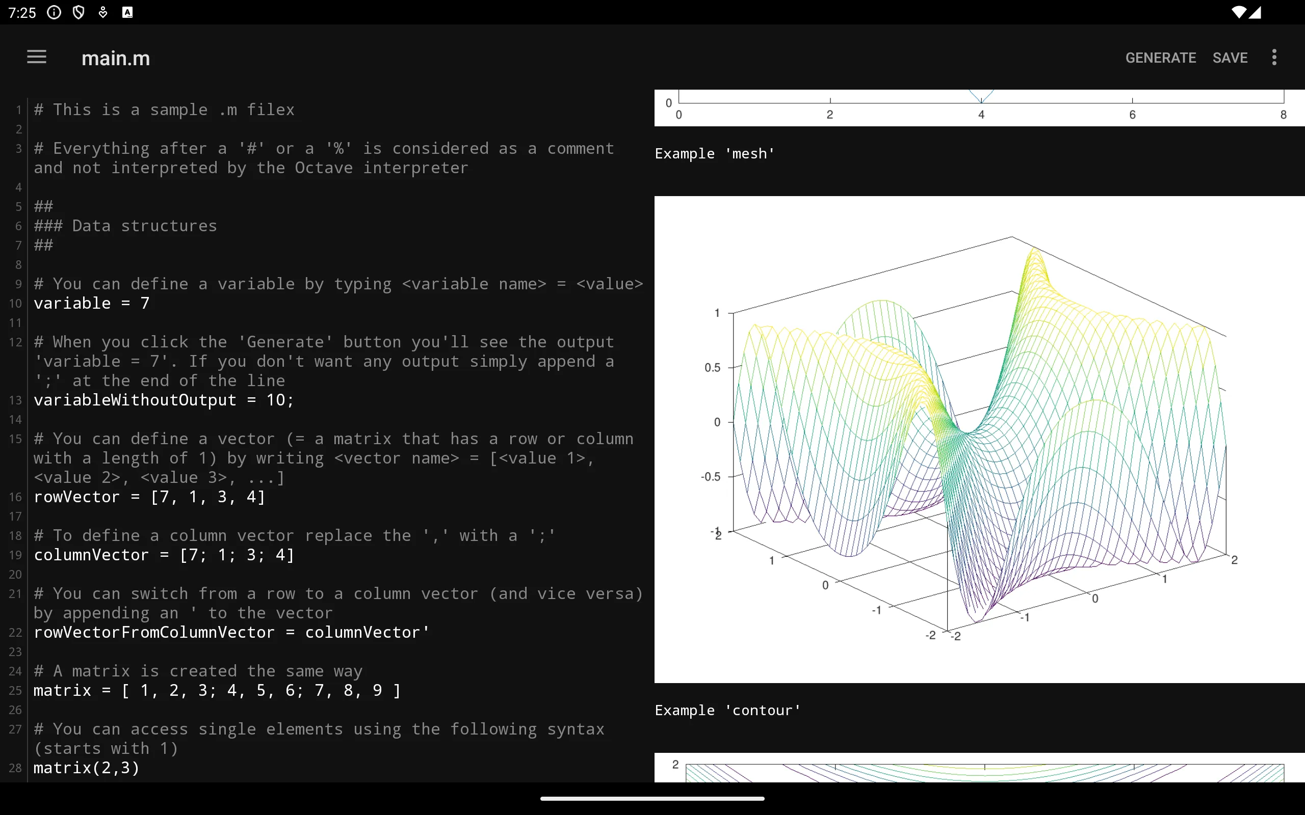 Anoc Octave Editor | Indus Appstore | Screenshot