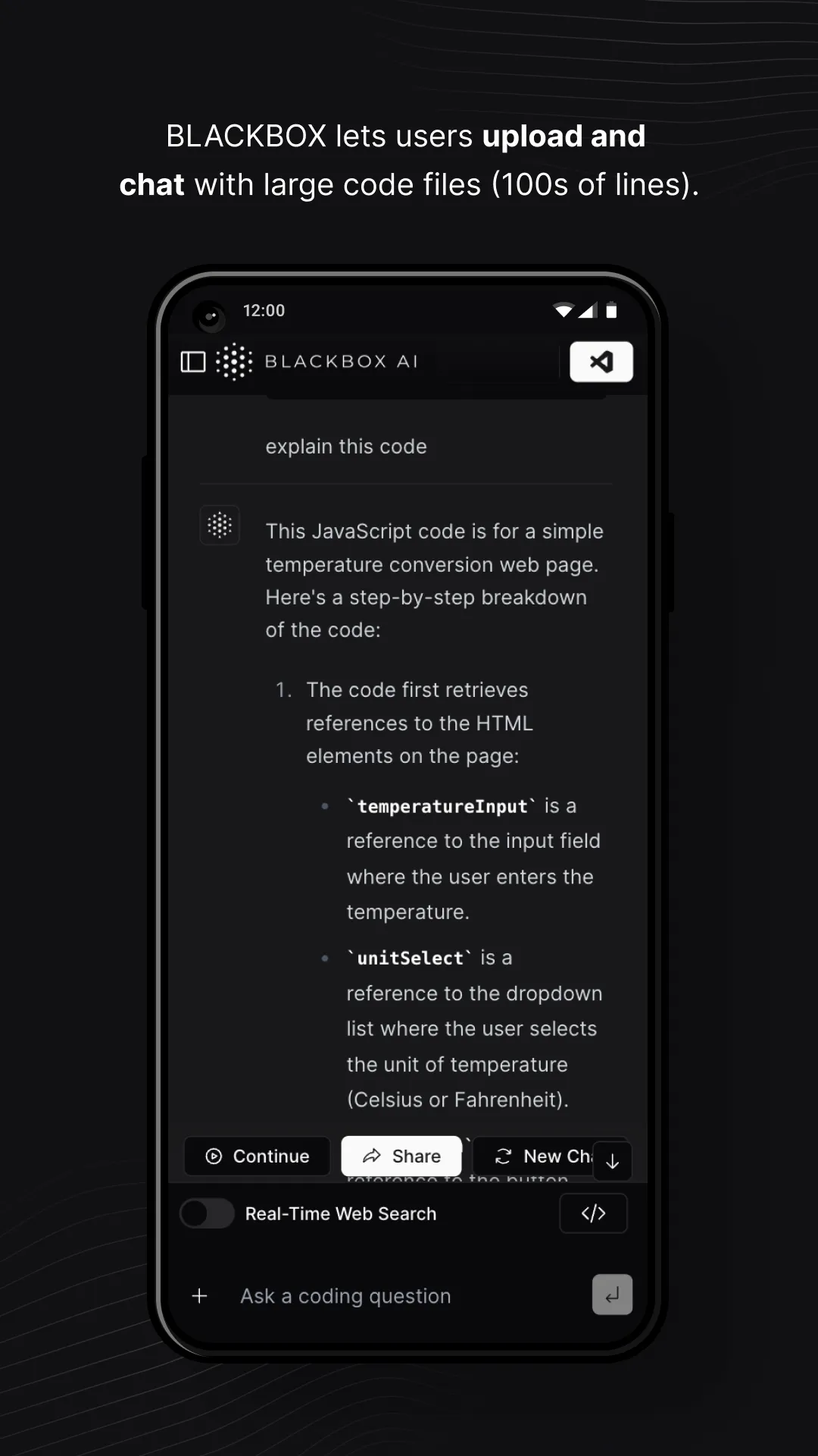 Blackbox AI Code Chat | Indus Appstore | Screenshot