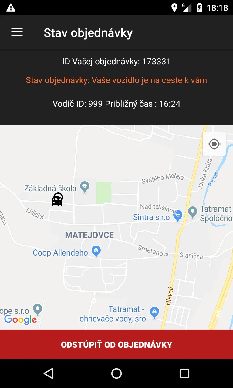 ABA TAXI POPRAD | Indus Appstore | Screenshot