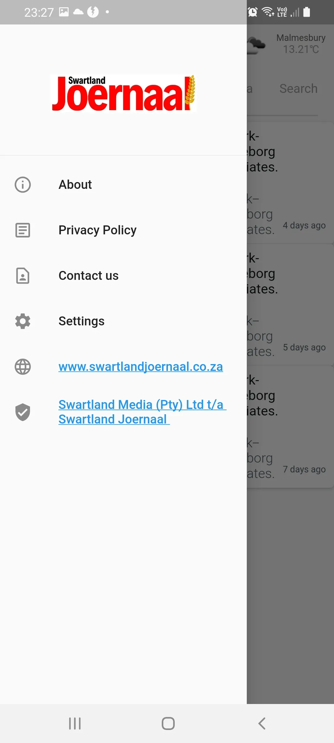 Swartland Joernaal | Indus Appstore | Screenshot