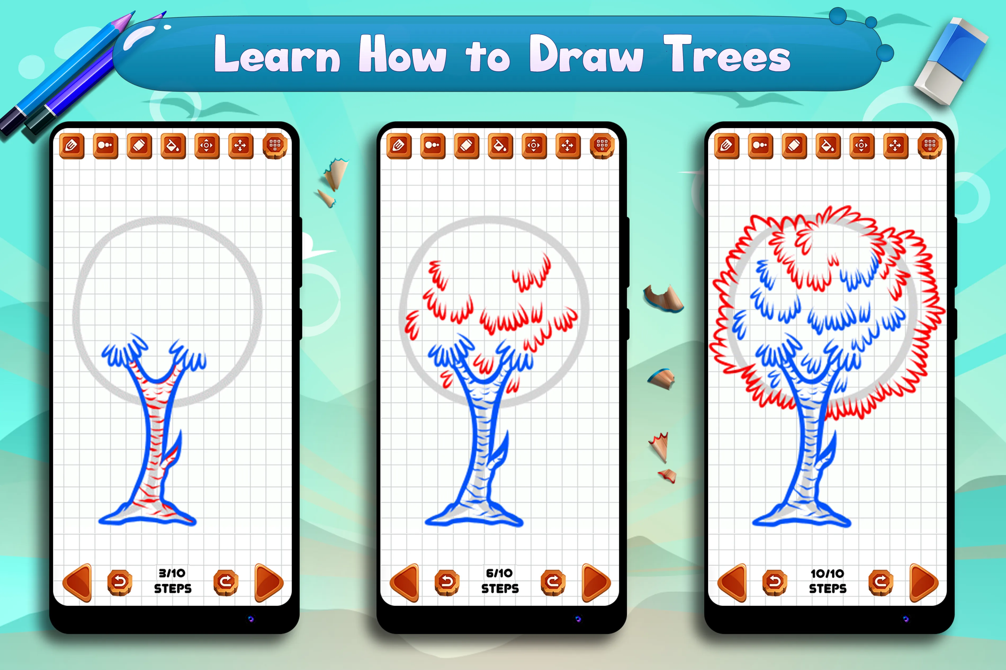 Learn to Draw Trees | Indus Appstore | Screenshot