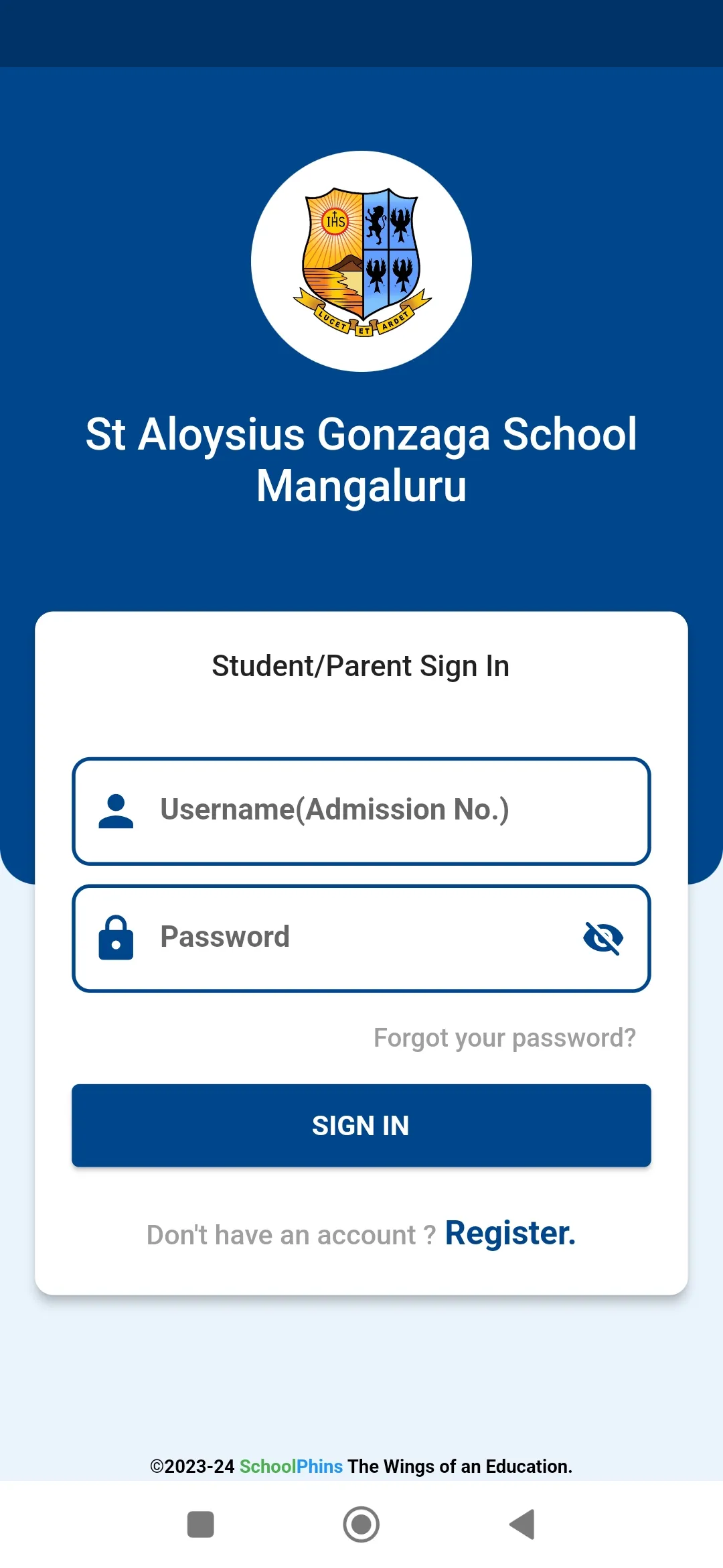 St Aloysius Gonzaga School | Indus Appstore | Screenshot