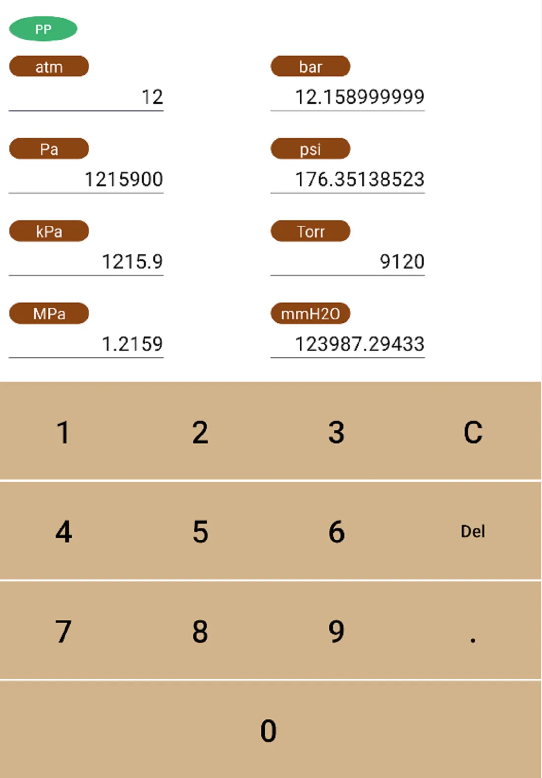 Pressure unit converter | Indus Appstore | Screenshot