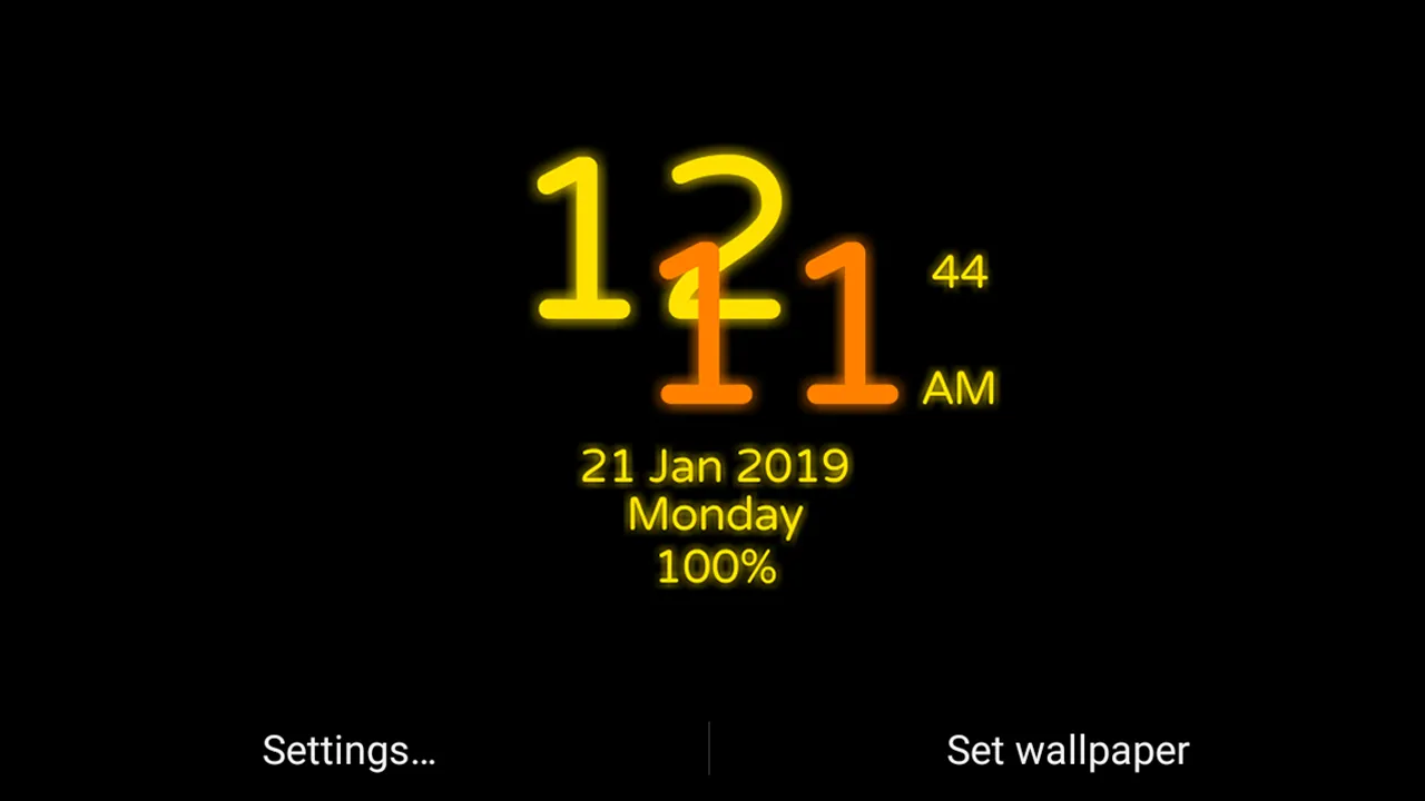 Awesome Digital Clock Lwp | Indus Appstore | Screenshot