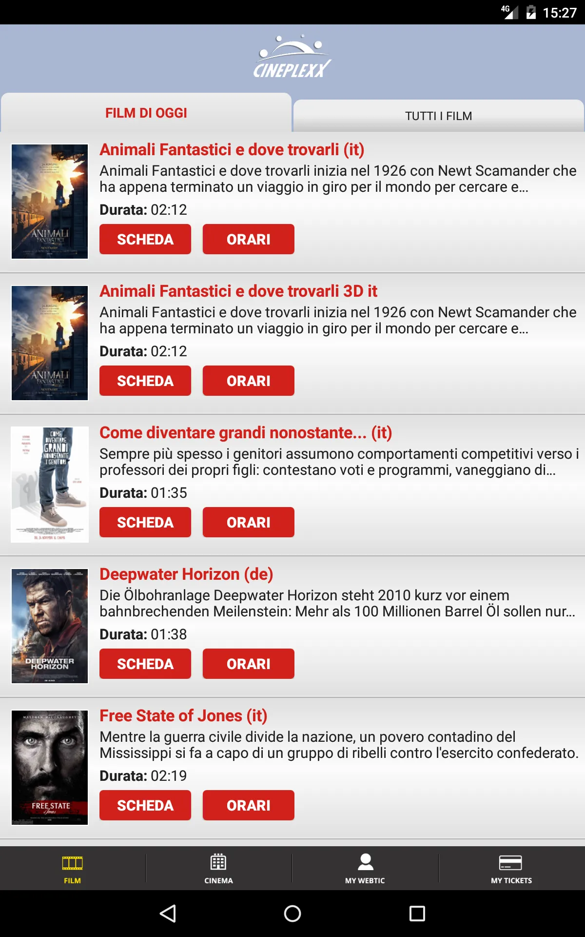 Webtic Cineplexx Bolzano | Indus Appstore | Screenshot