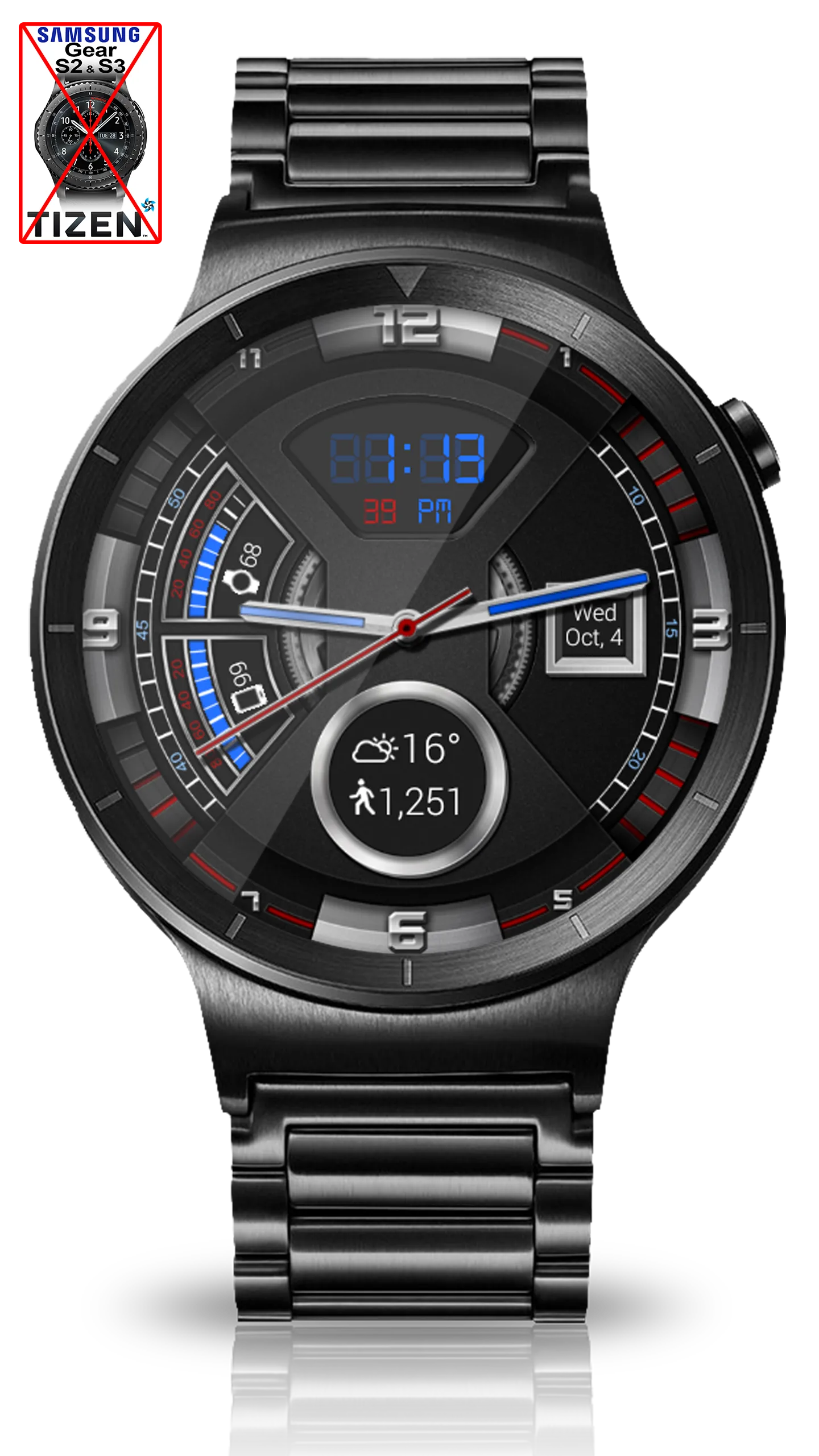 Dashing Gears HD WatchFace | Indus Appstore | Screenshot