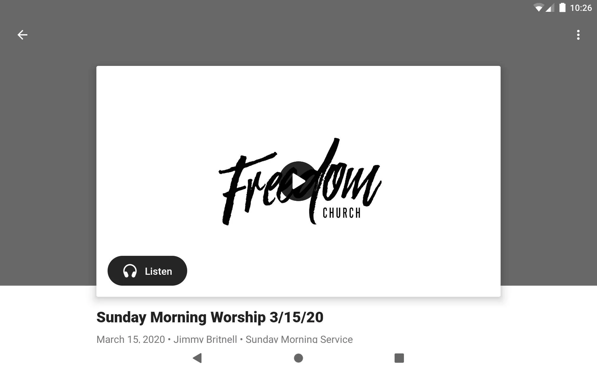 Freedom Church Pensacola | Indus Appstore | Screenshot