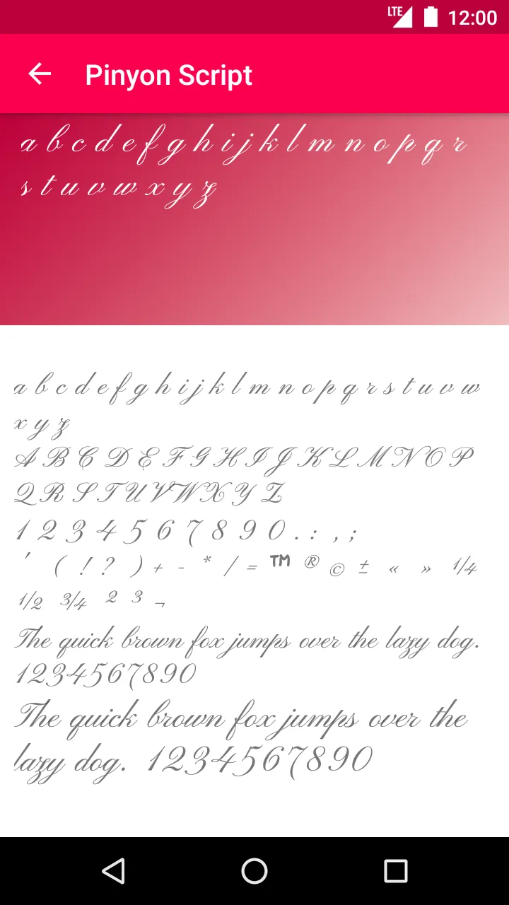 Romance Fonts | Indus Appstore | Screenshot