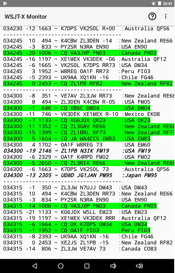 WSJT-X Monitor | Indus Appstore | Screenshot