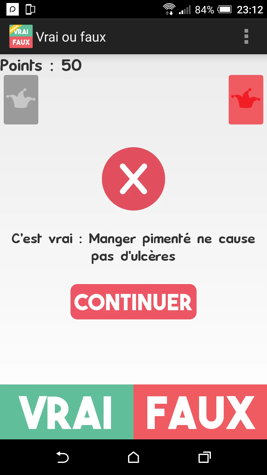 Vrai ou Faux ? | Indus Appstore | Screenshot