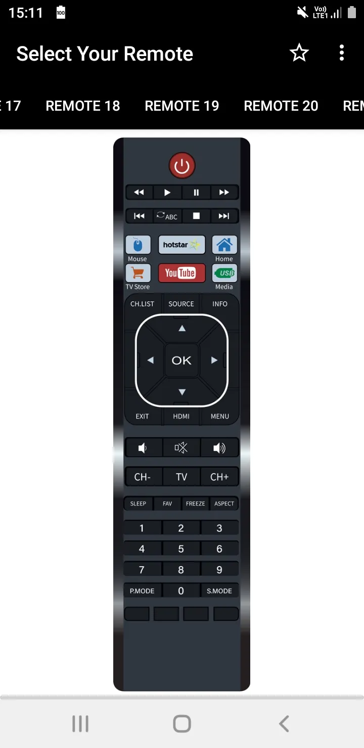 VU TV Remote | Indus Appstore | Screenshot