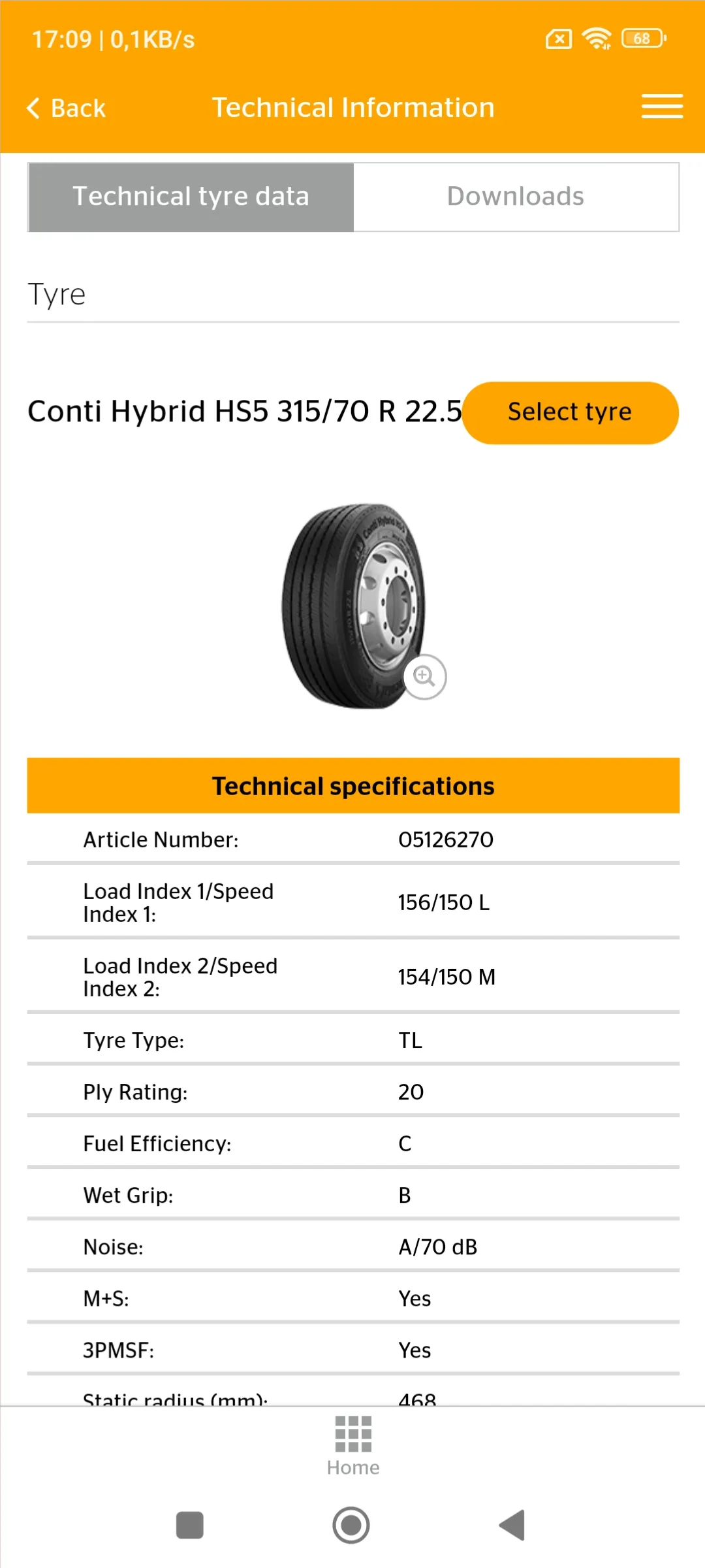 Continental TireTech | Indus Appstore | Screenshot