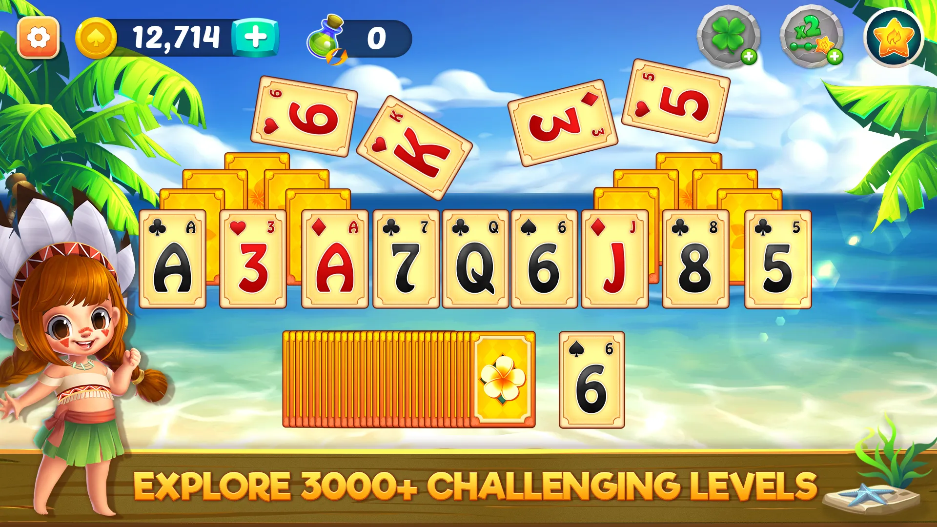 Solitaire Tripeaks Adventure | Indus Appstore | Screenshot