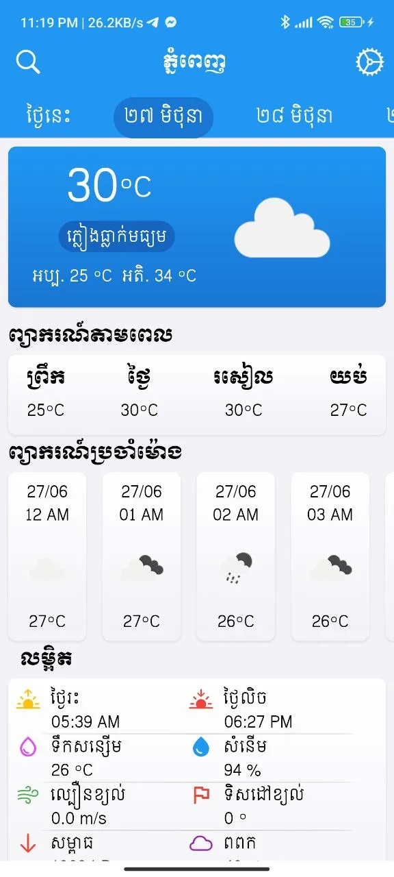 Khmer Weather Forecast | Indus Appstore | Screenshot