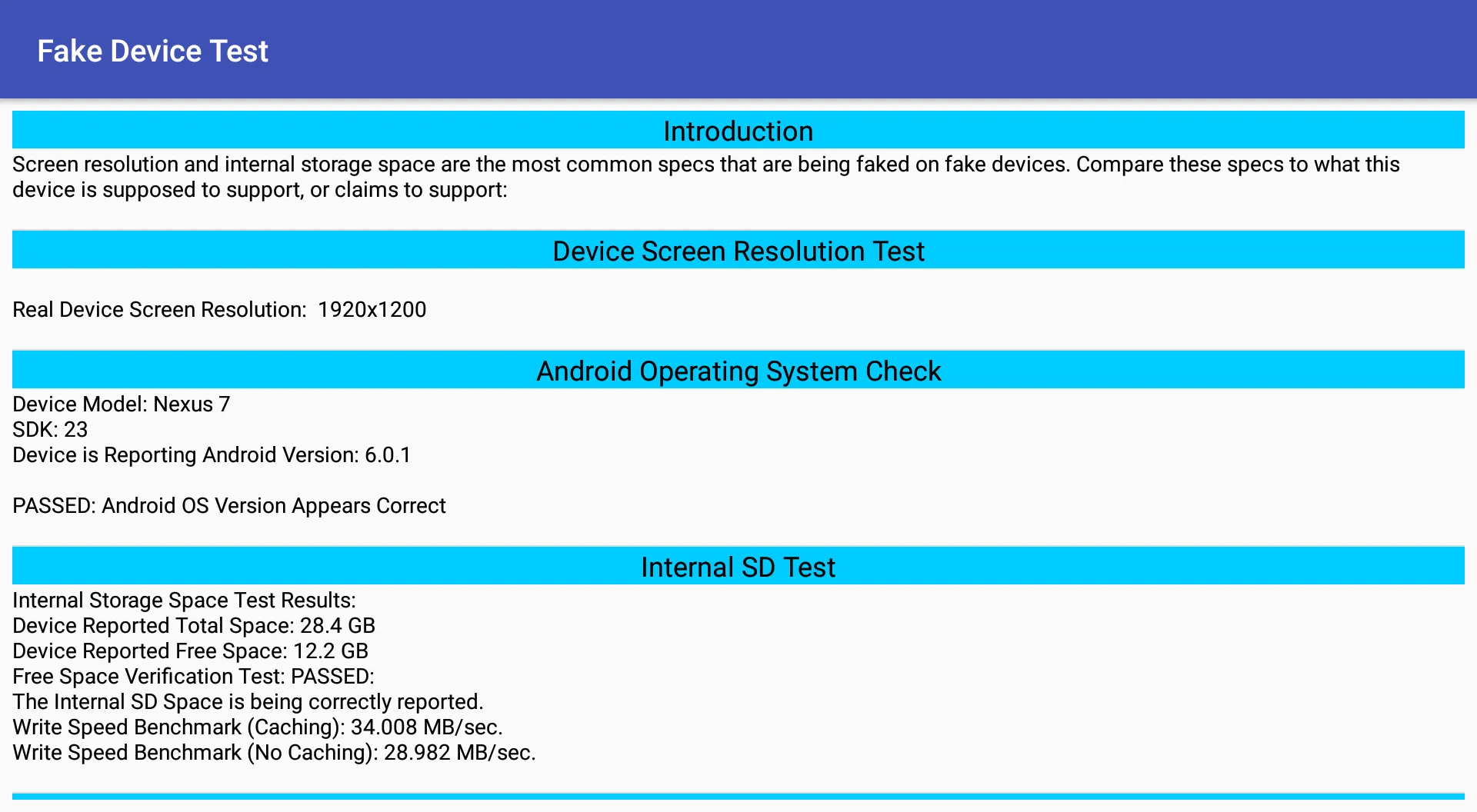 Fake Device Test | Indus Appstore | Screenshot