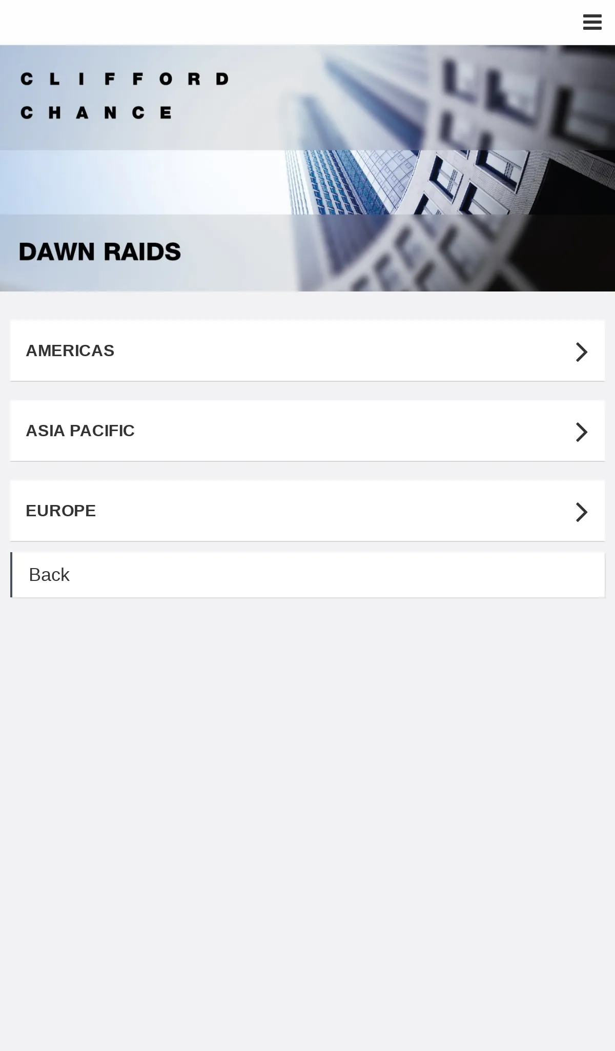 Clifford Chance - Dawn Raids | Indus Appstore | Screenshot