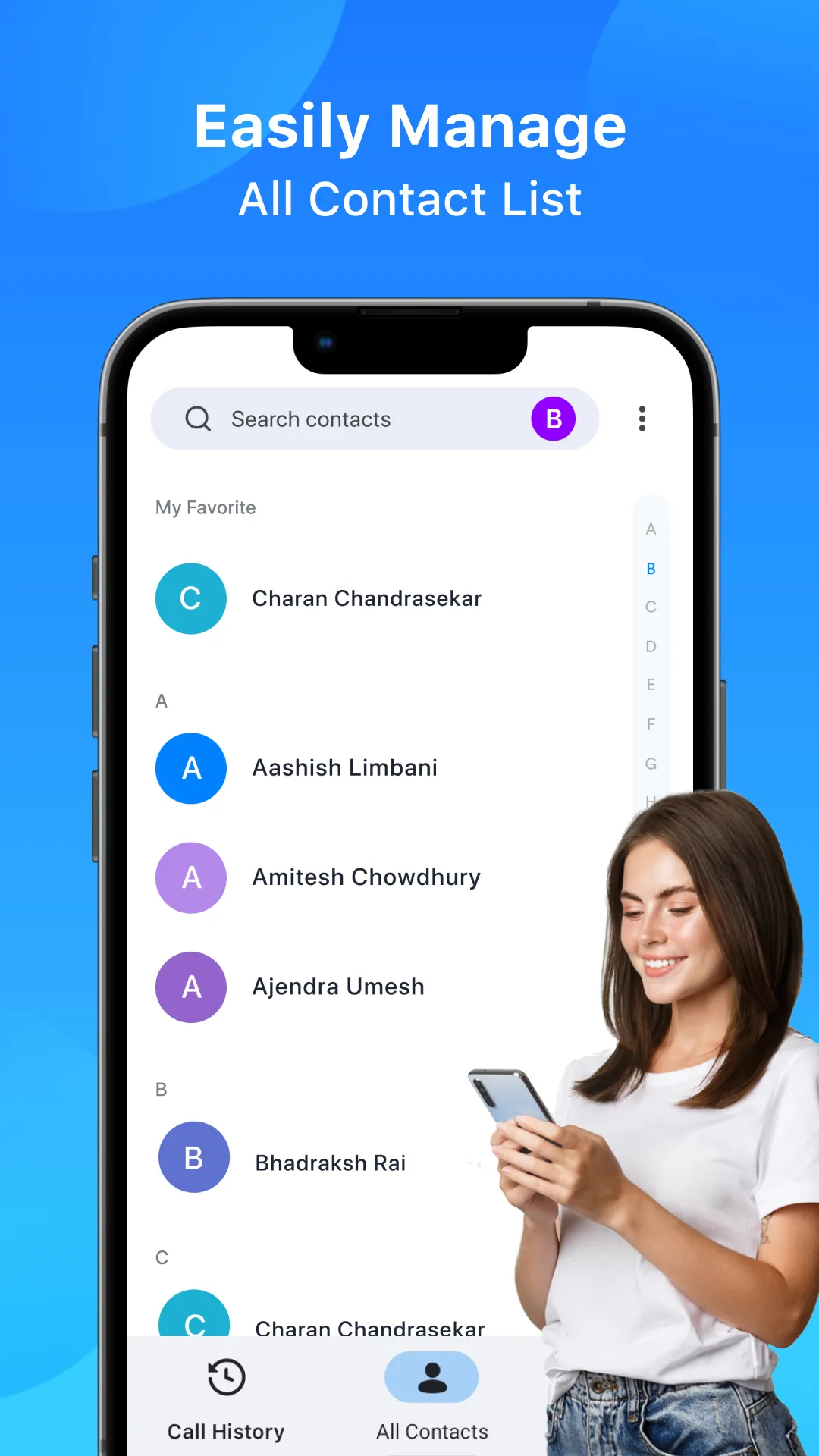 Contacts: Phone Calls | Indus Appstore | Screenshot