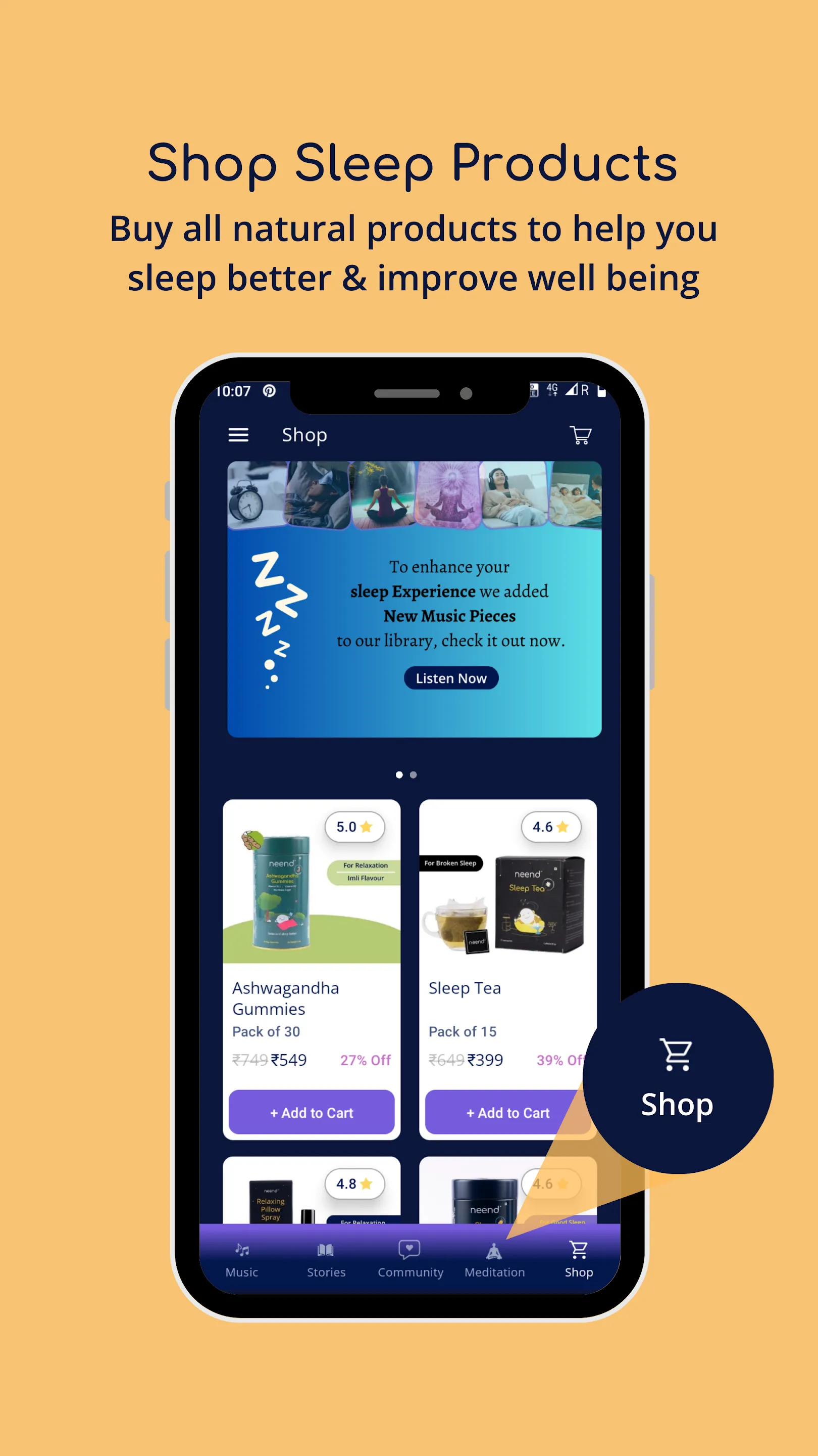 Neend: Relax, Sleep, Meditate | Indus Appstore | Screenshot